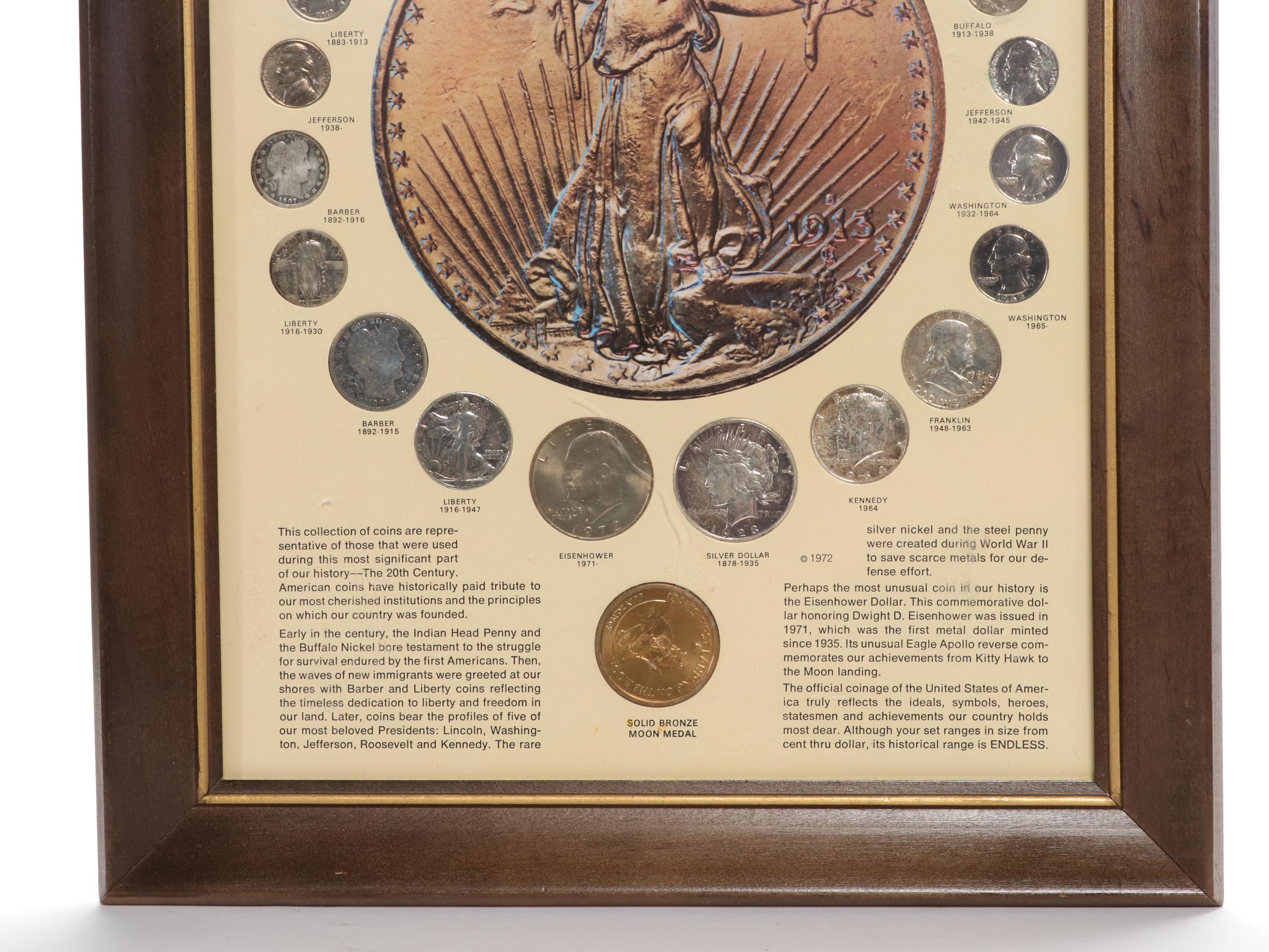 Collection of Framed U.S. Coins and Currency Sets