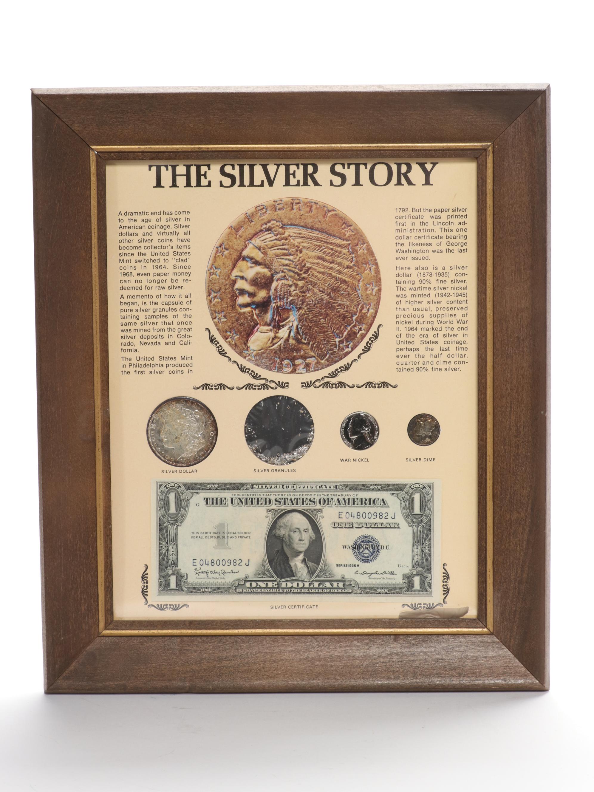 Collection of Framed U.S. Coins and Currency Sets