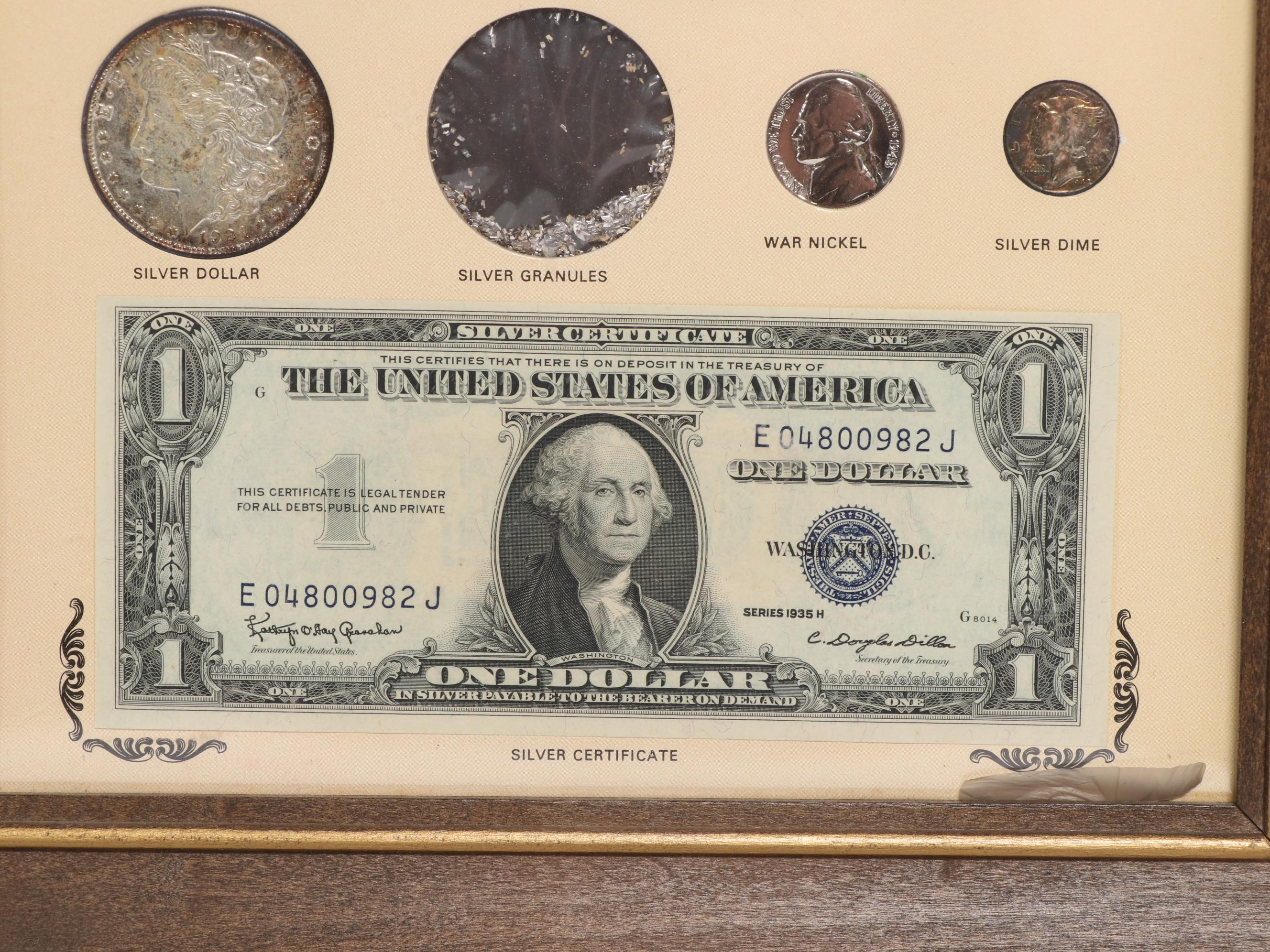 Collection of Framed U.S. Coins and Currency Sets