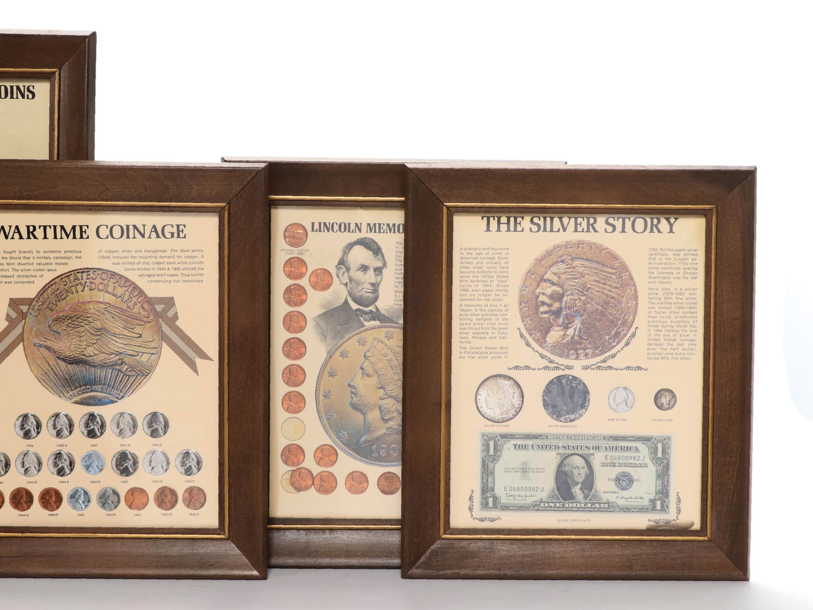 Collection of Framed U.S. Coins and Currency Sets