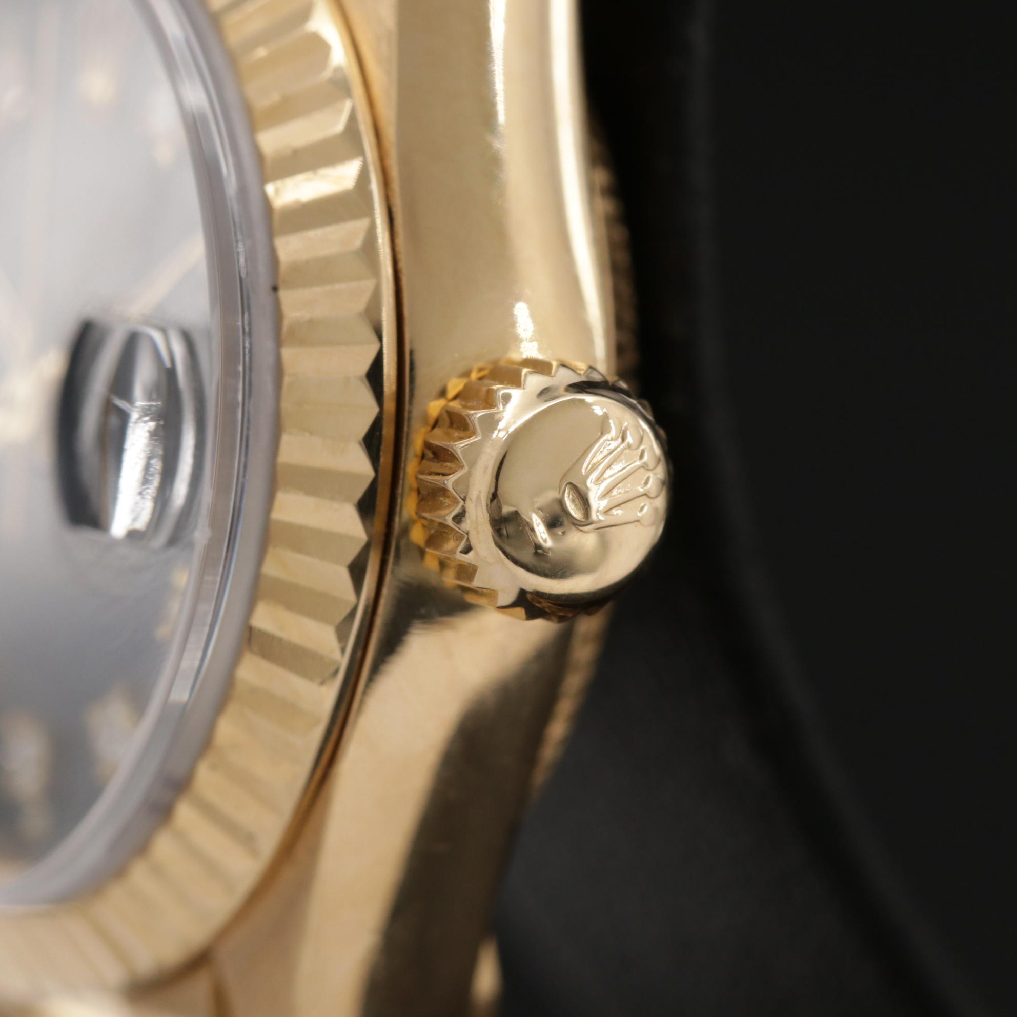 1990 Rolex Datejust 18K Gold and Diamond Dial Automatic Watch