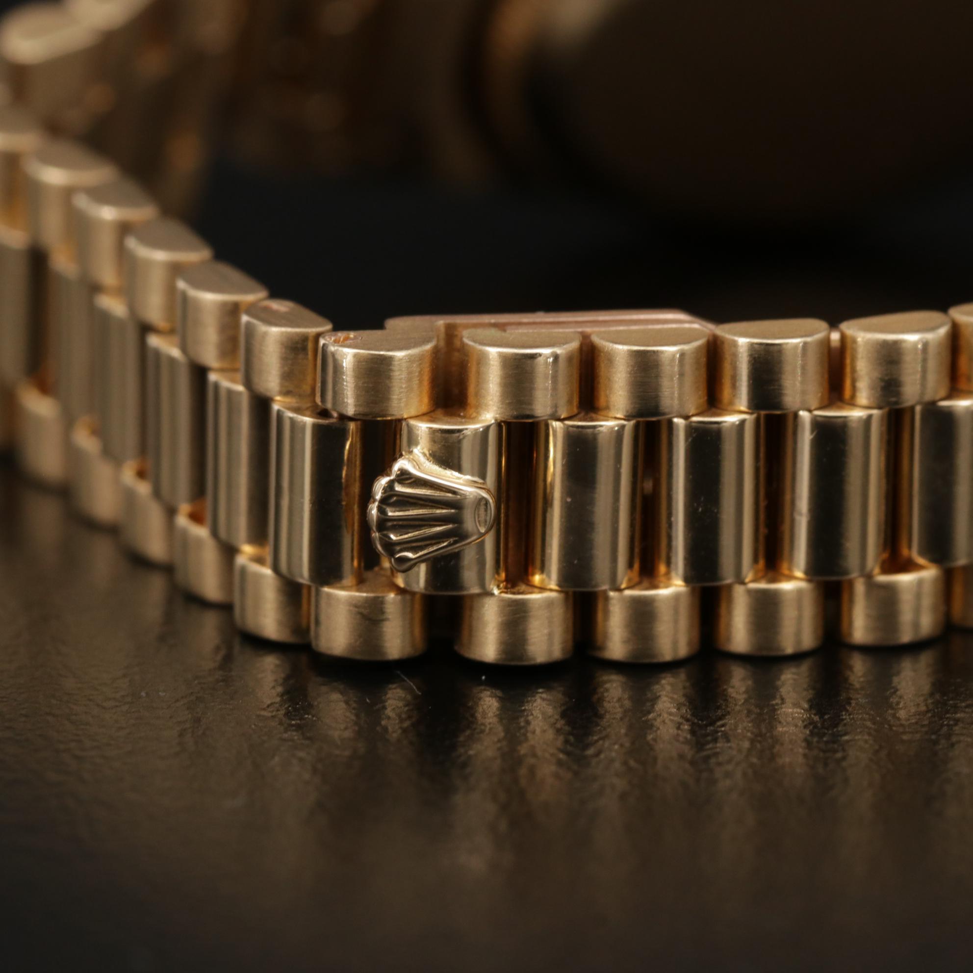 1990 Rolex Datejust 18K Gold and Diamond Dial Automatic Watch