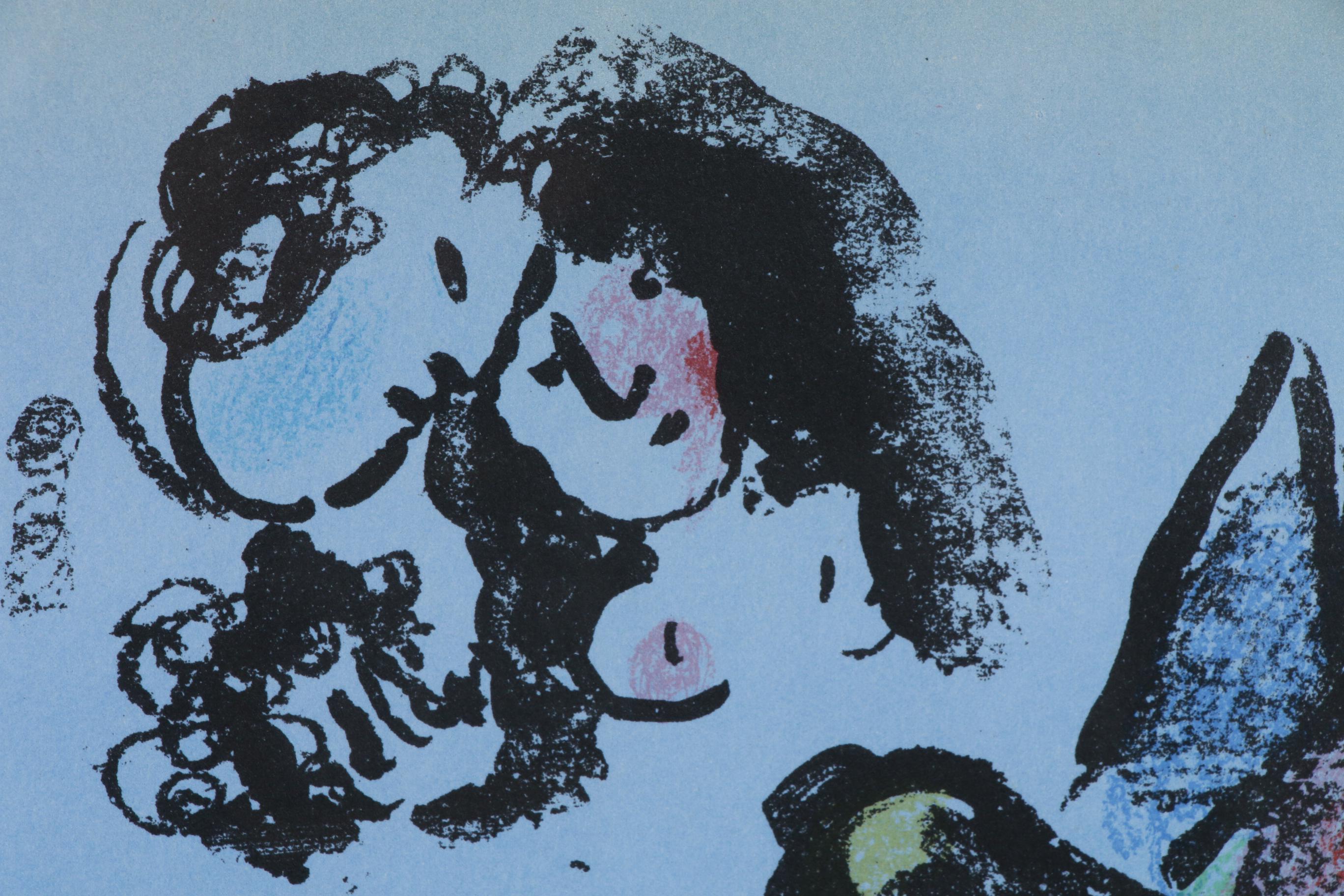 Marc Chagall Color Lithograph "Nocturne in Venice", 1963