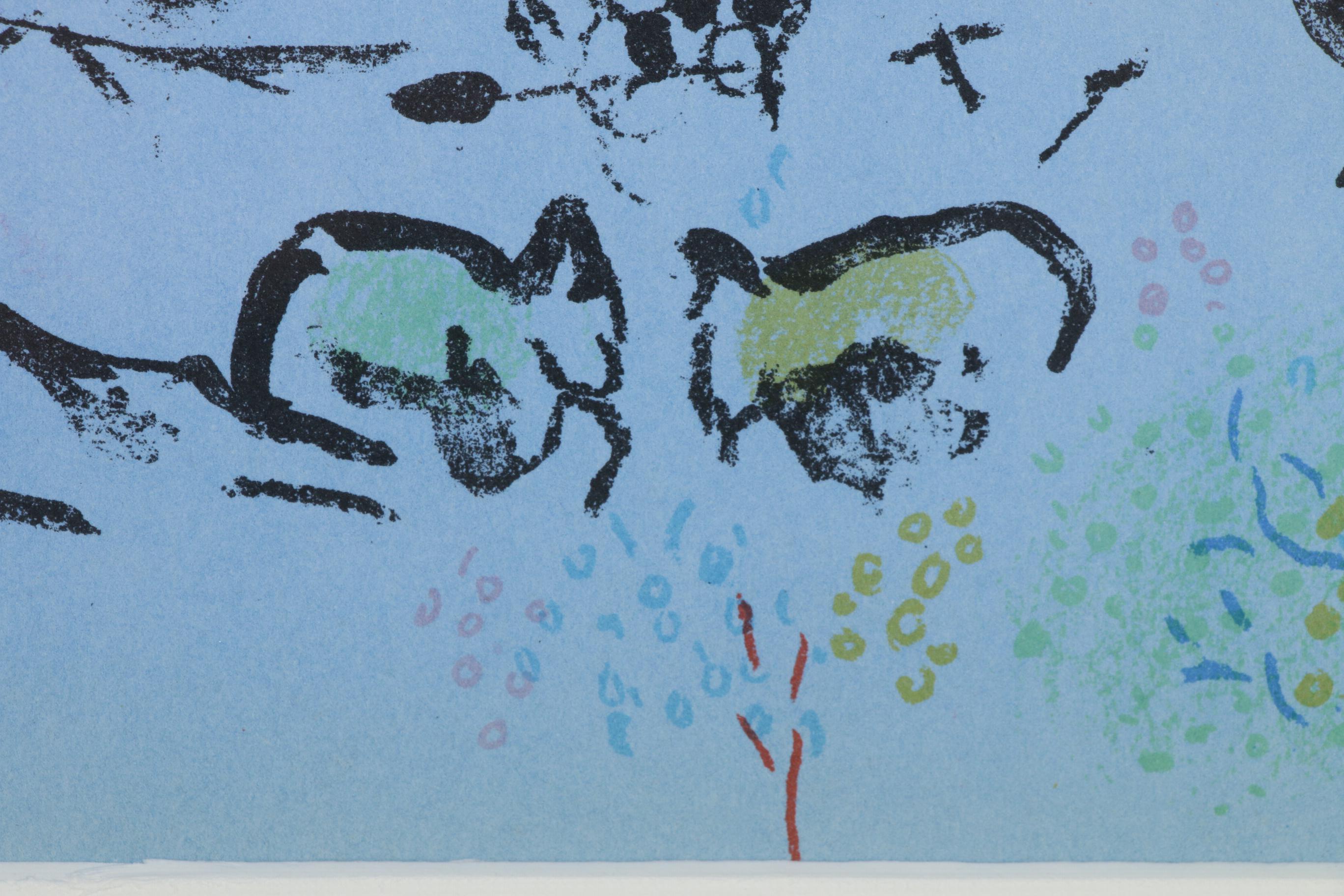 Marc Chagall Color Lithograph "Nocturne in Venice", 1963