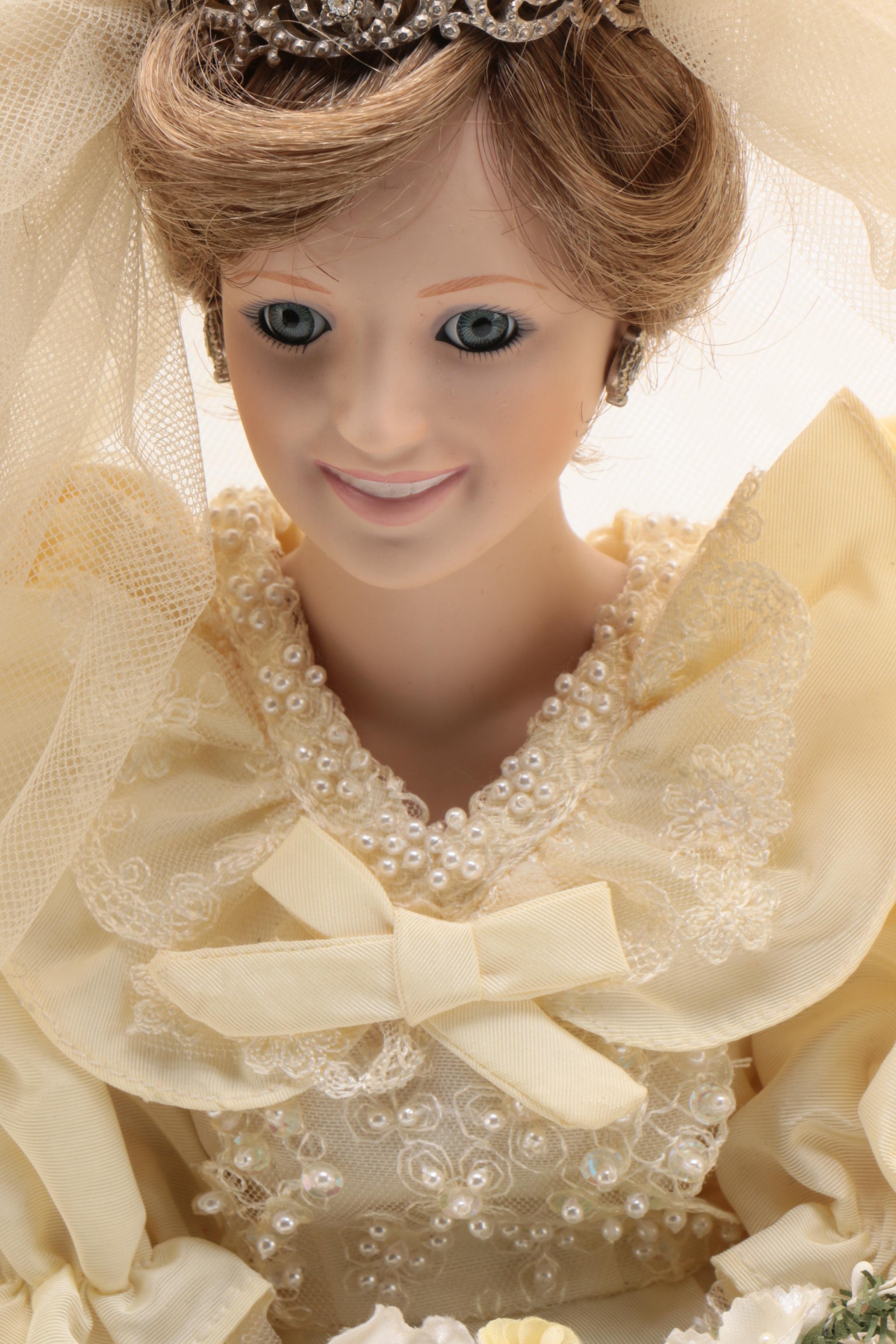 Danbury Mint "Princess Diana Bride" Porcelain Doll with Original Packaging, 1987