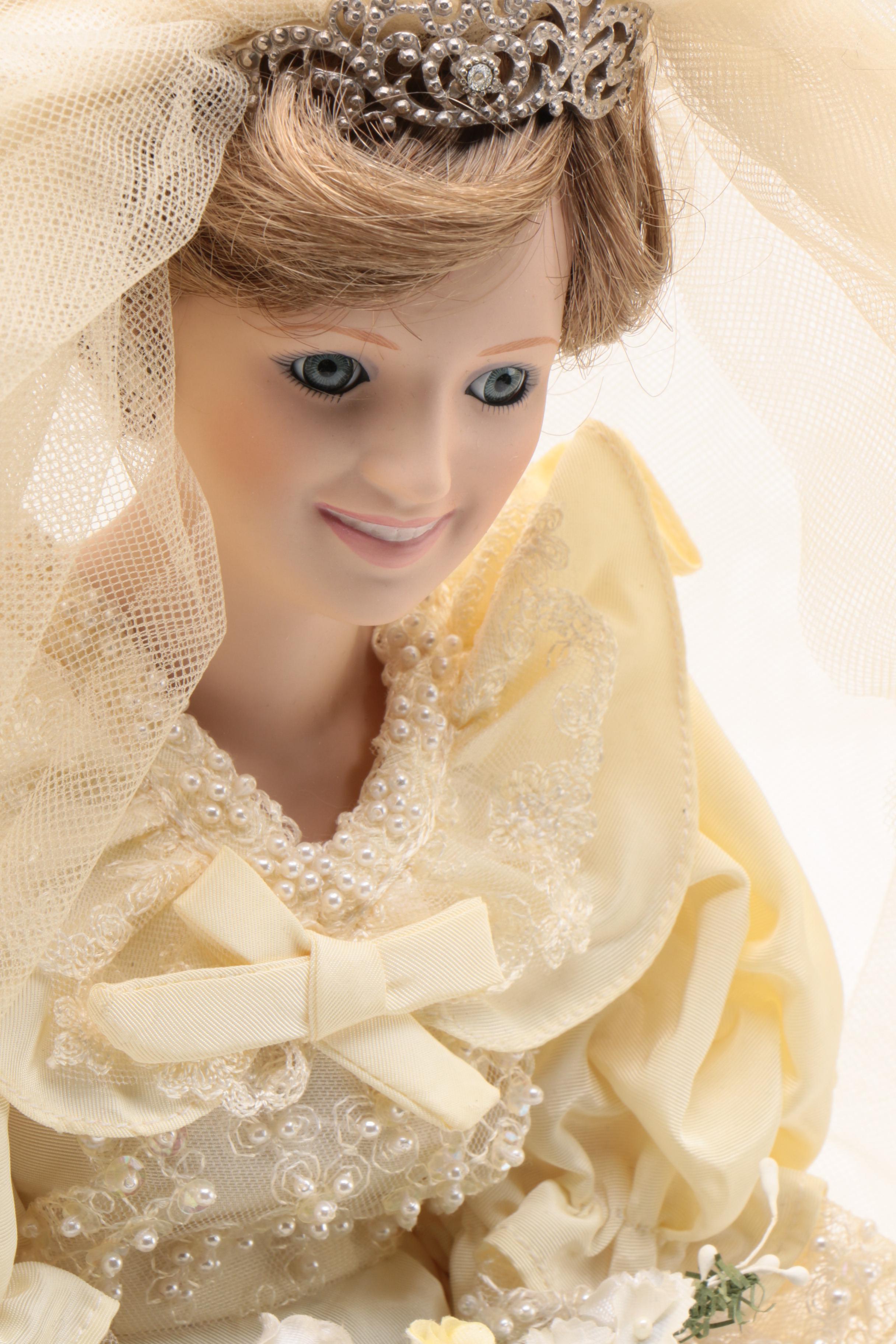 Danbury Mint "Princess Diana Bride" Porcelain Doll with Original Packaging, 1987