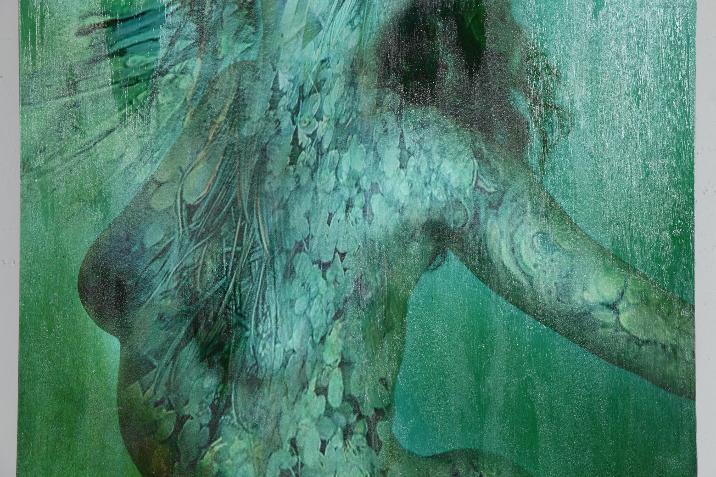 Chad Awalt Figural Embellished Offset Lithograph