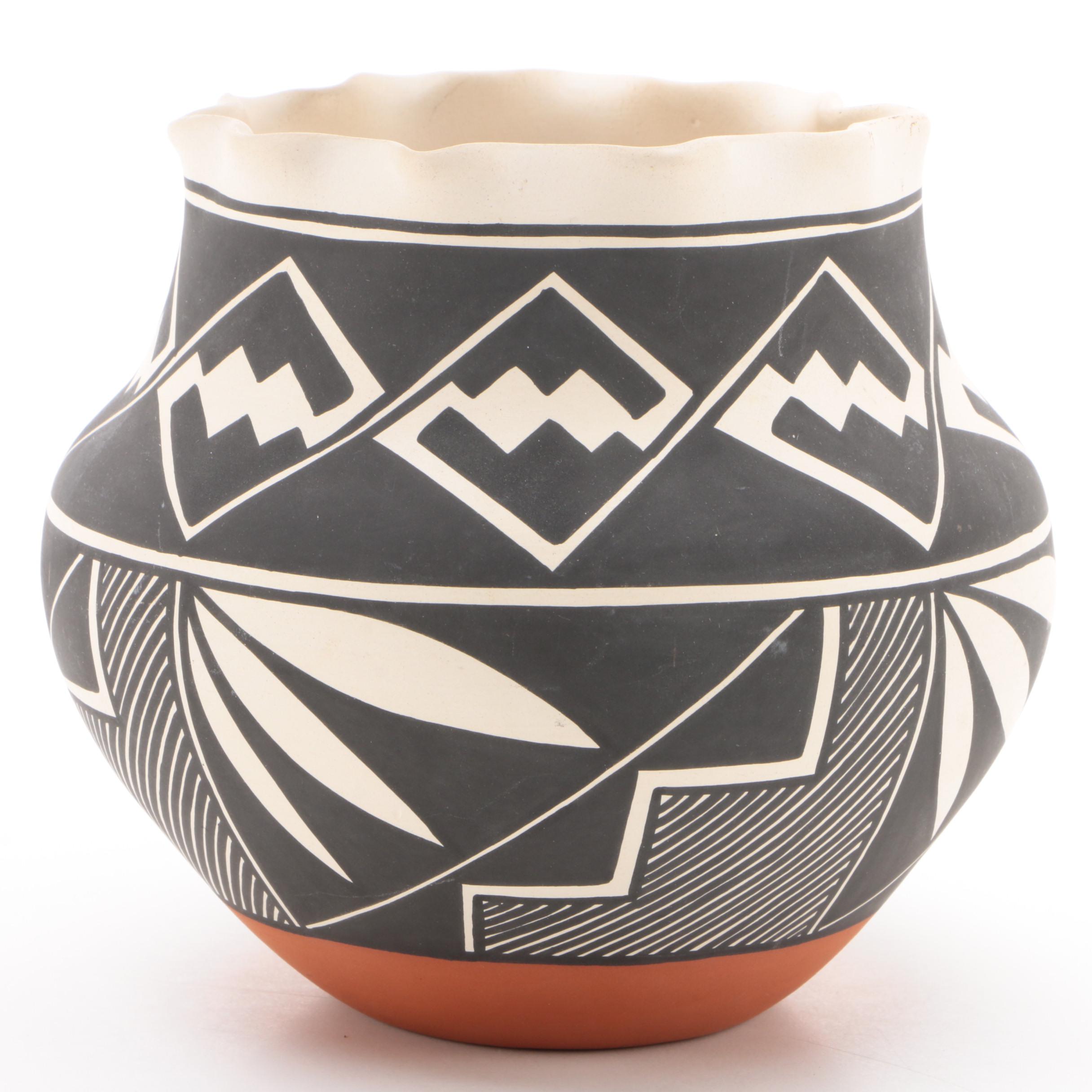 Candelaria Suazo, Santa Clara and A. Garcia, Acoma Pots and Another