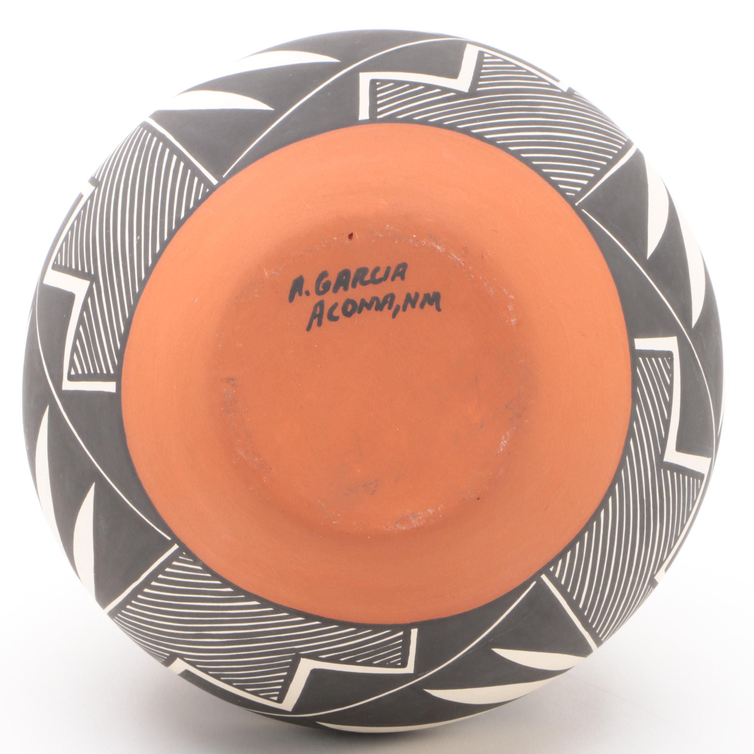 Candelaria Suazo, Santa Clara and A. Garcia, Acoma Pots and Another