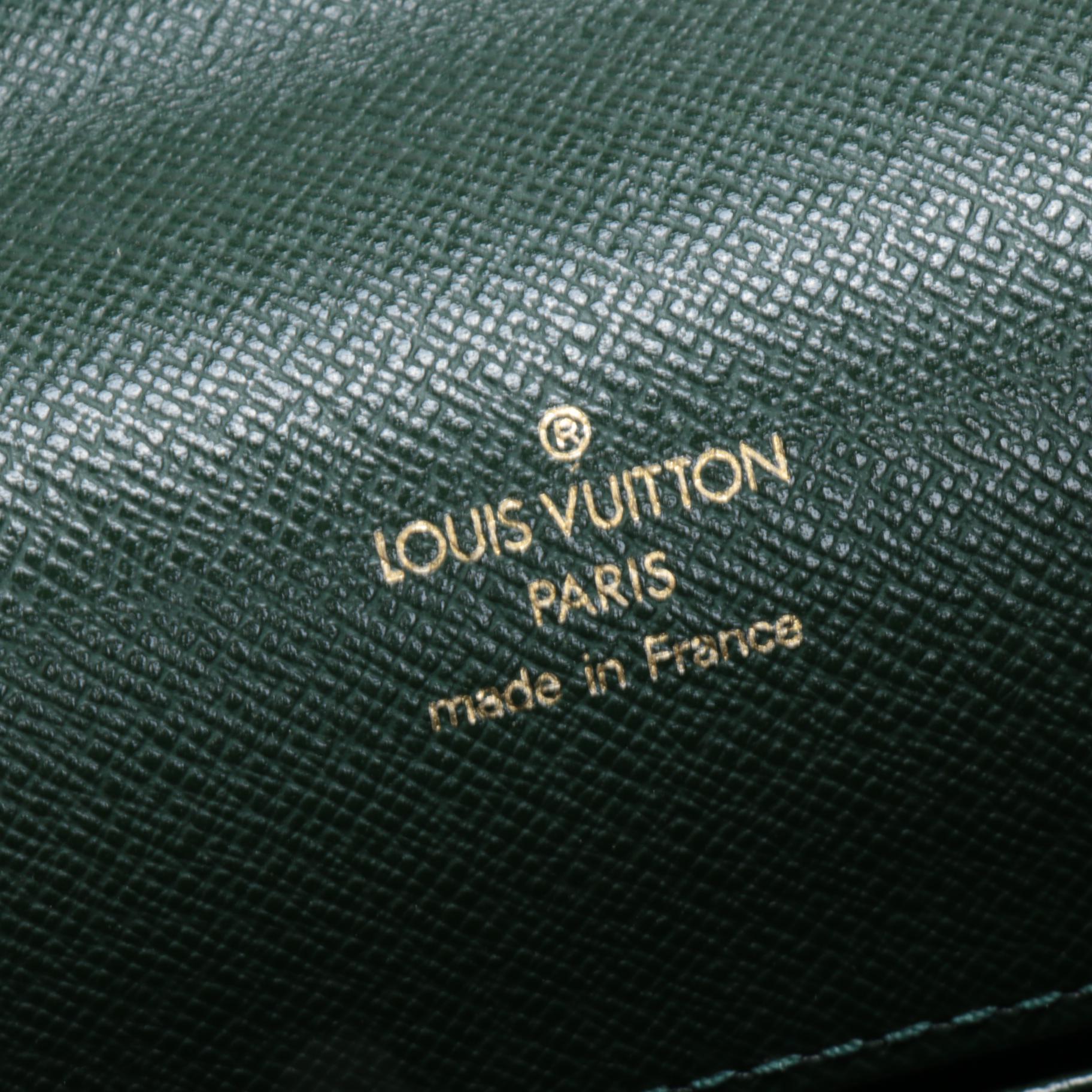 Louis Vuitton Epicea Green Taiga Porte-Document Angara Briefcase Bag