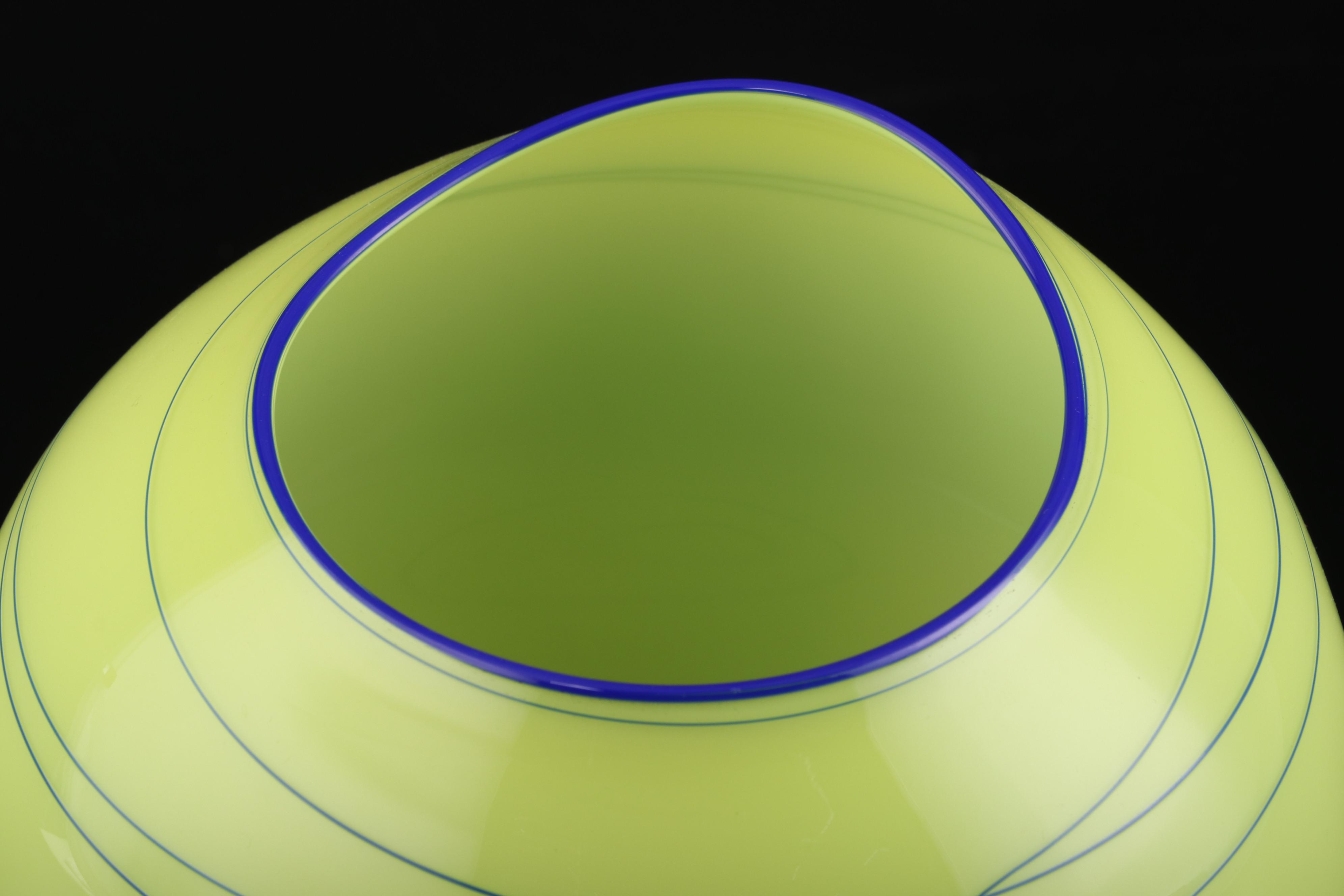 Dale Chihuly Studio Edition Art Glass "Citron Basket", 2002