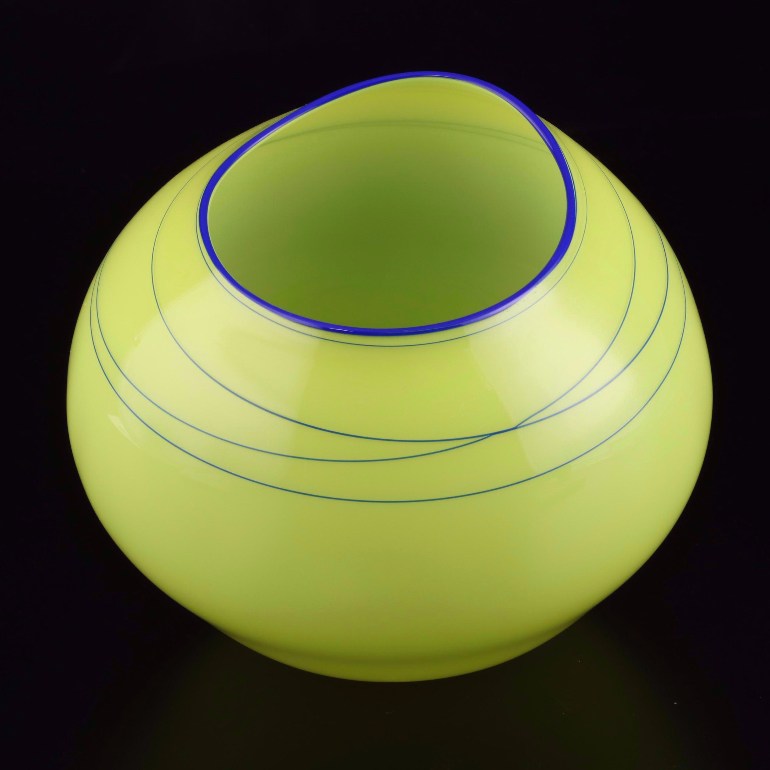 Dale Chihuly Studio Edition Art Glass "Citron Basket", 2002