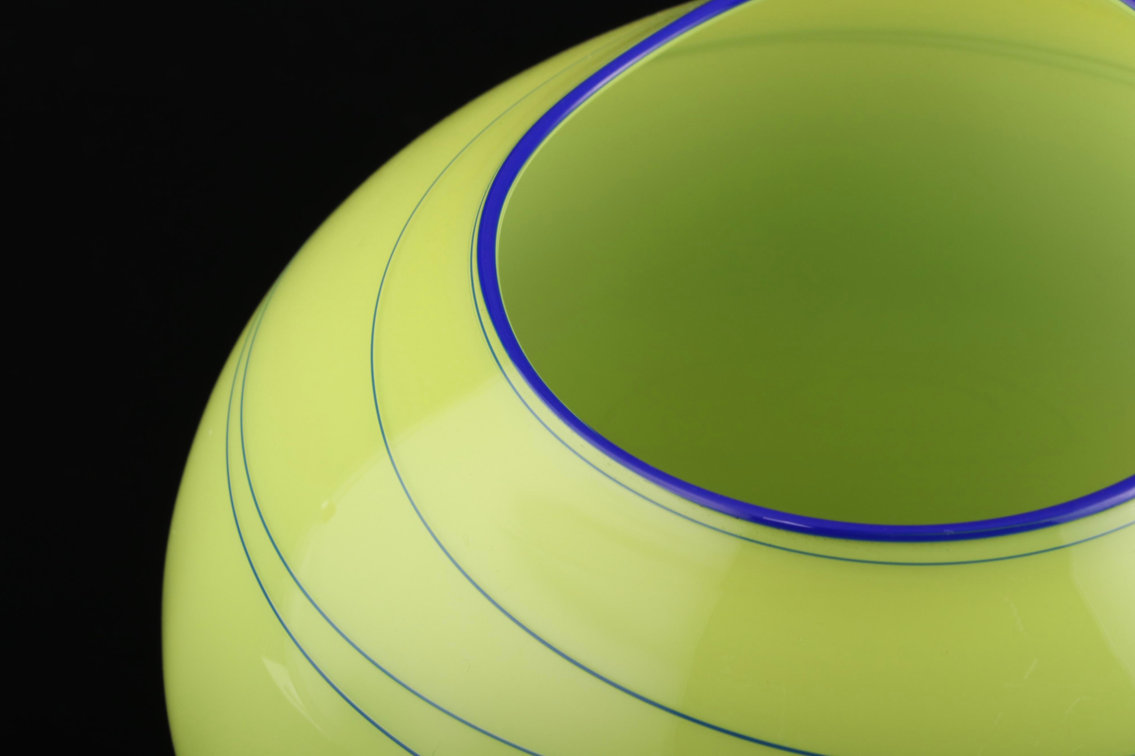 Dale Chihuly Studio Edition Art Glass "Citron Basket", 2002