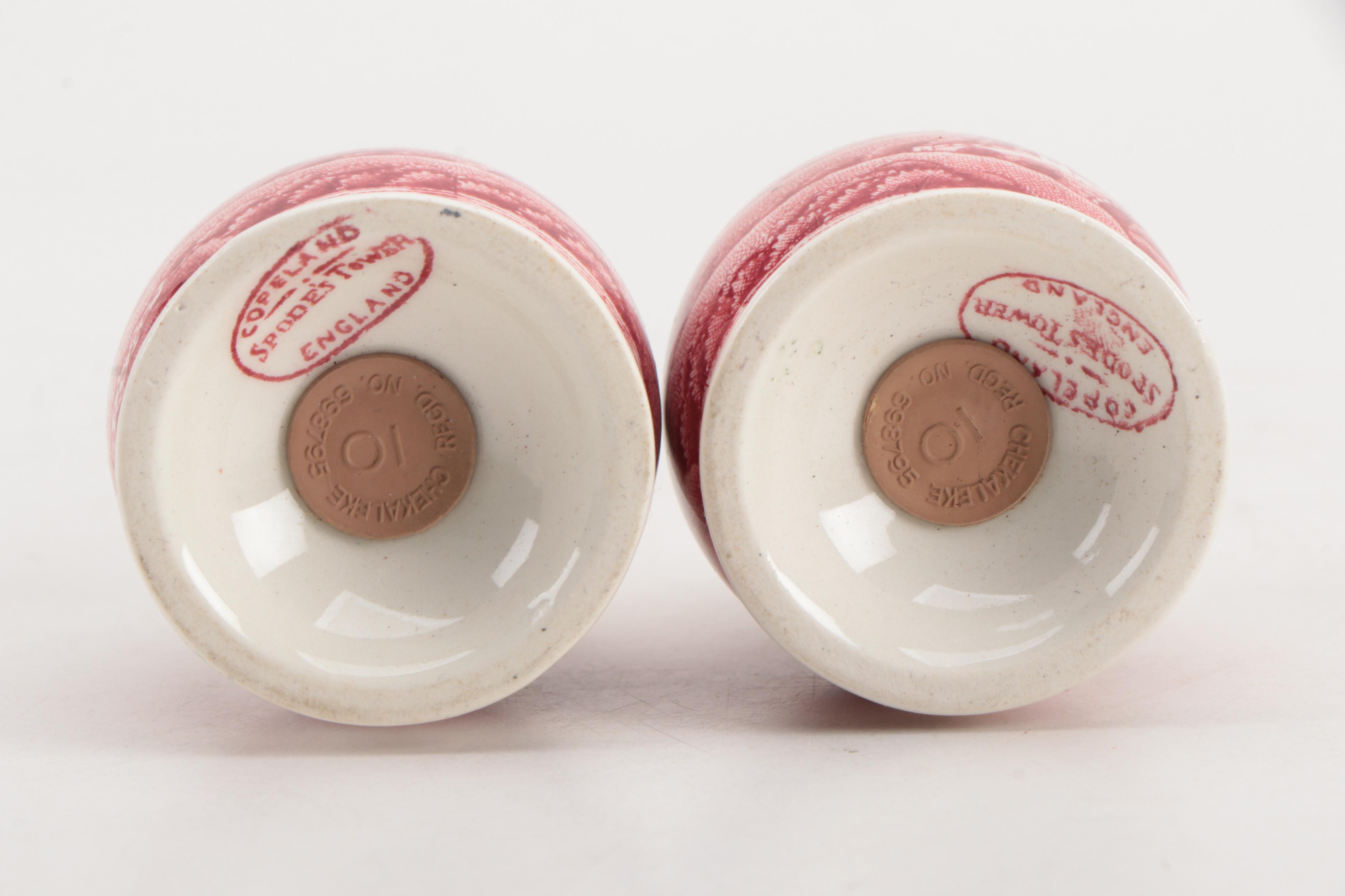 Wedgwood "River Scene" Tea Set with Copeland "Tower" Salt and Pepper Shakers