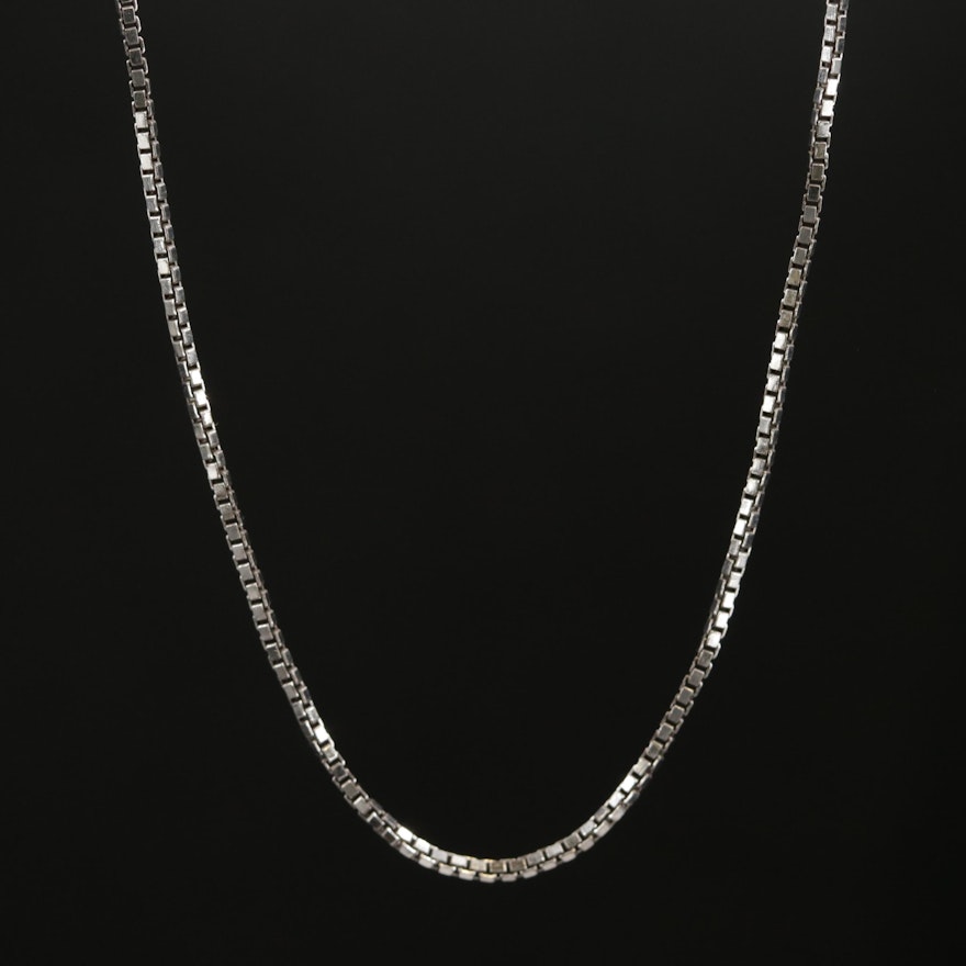 Sterling Silver Box Chain Necklace