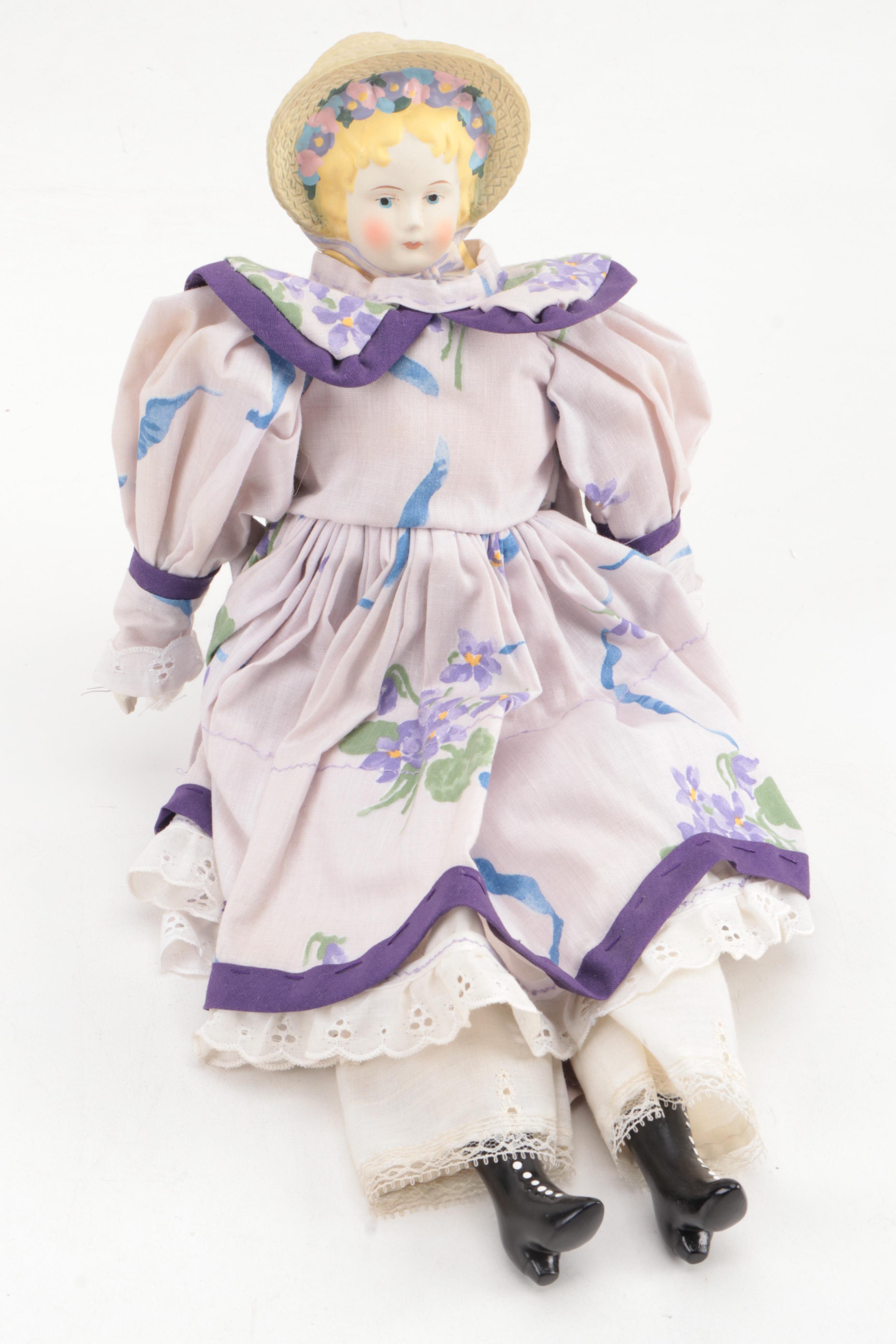 Daisy Kingdom "Sarah Jane" Victorian Style Doll and More, Late 20th Century