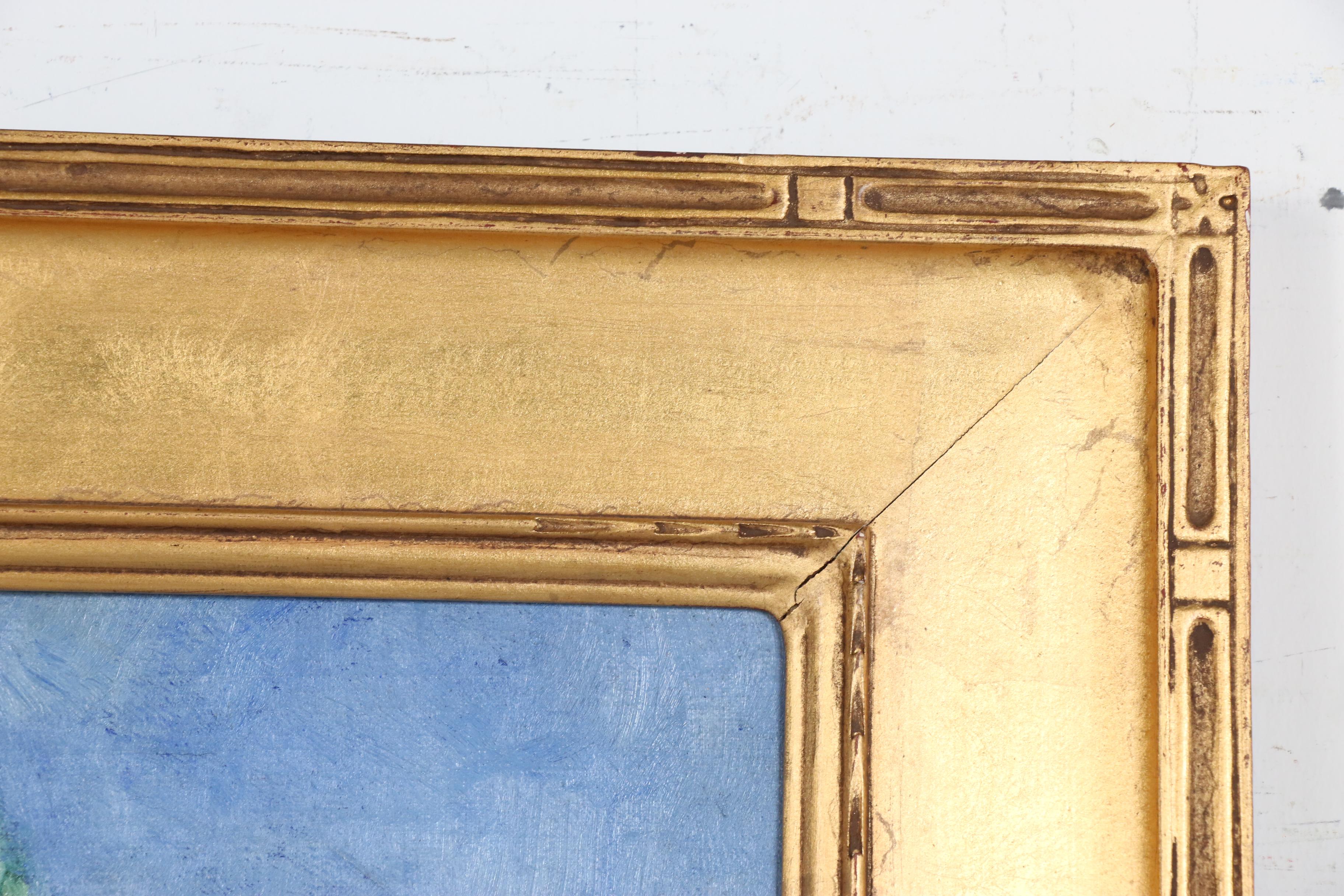 Anna Elkan Meltzer Genre Oil Painting of Ice Skater