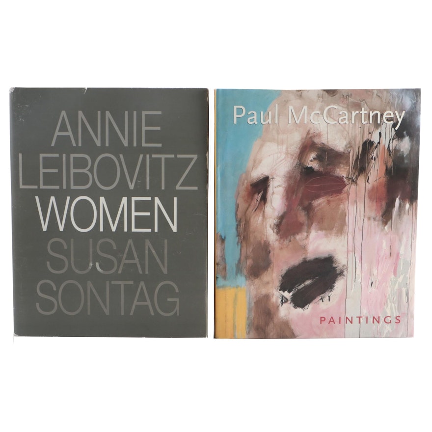 First Edition Art Books "Paul McCartney Paintings" and "Women" by Leibovitz