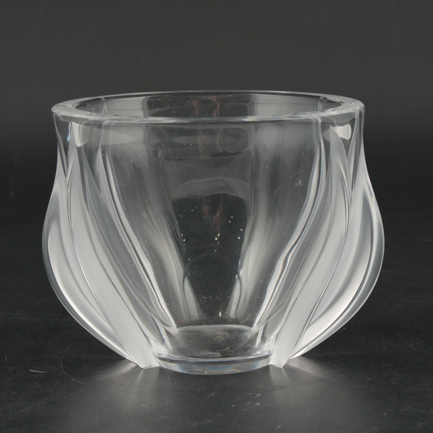 Lalique "Deux Tulipes" Art Nouveau Crystal Vase
