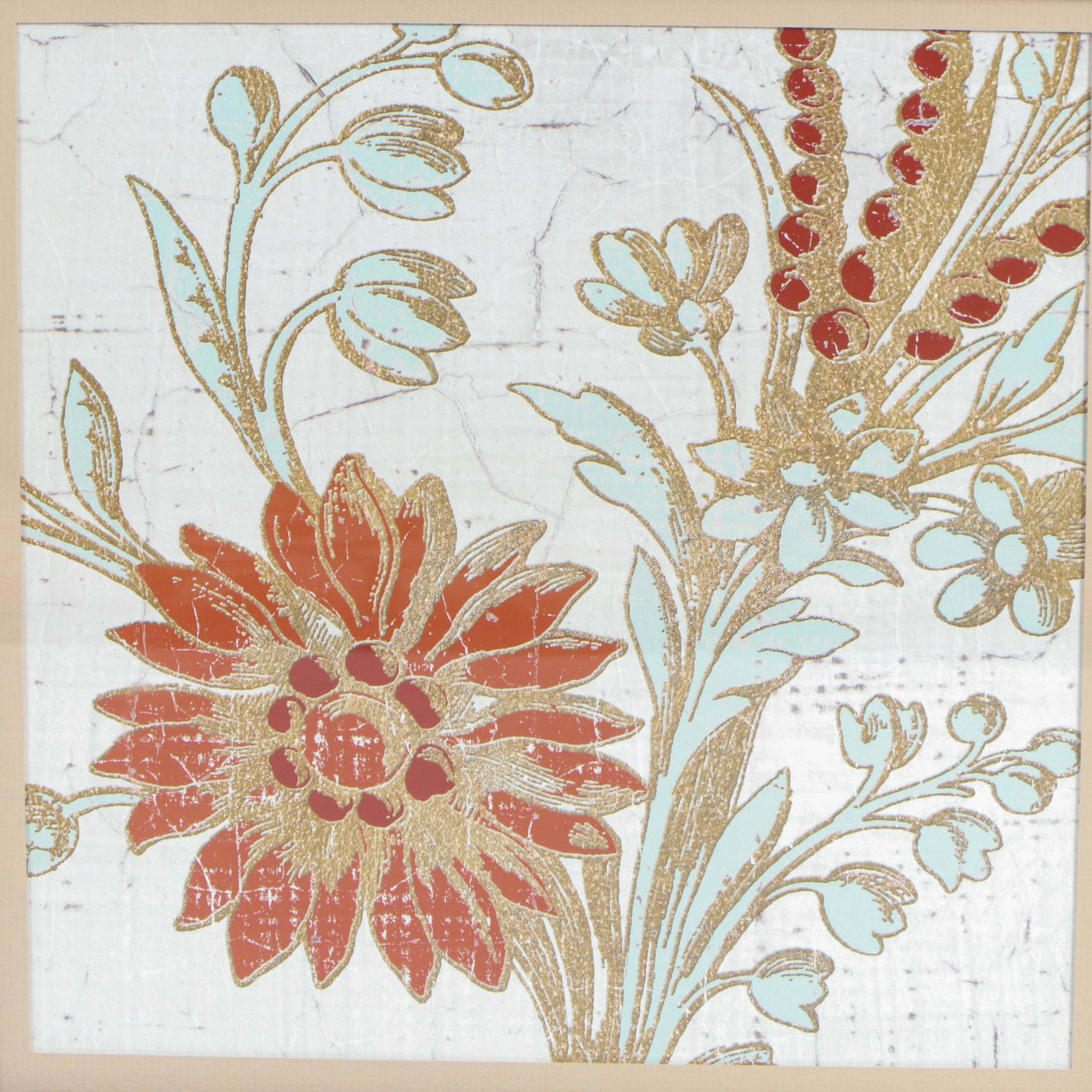 Offset Lithographs after Morgan Yamada "Garden Tiles II" and "Garden Tiles III"