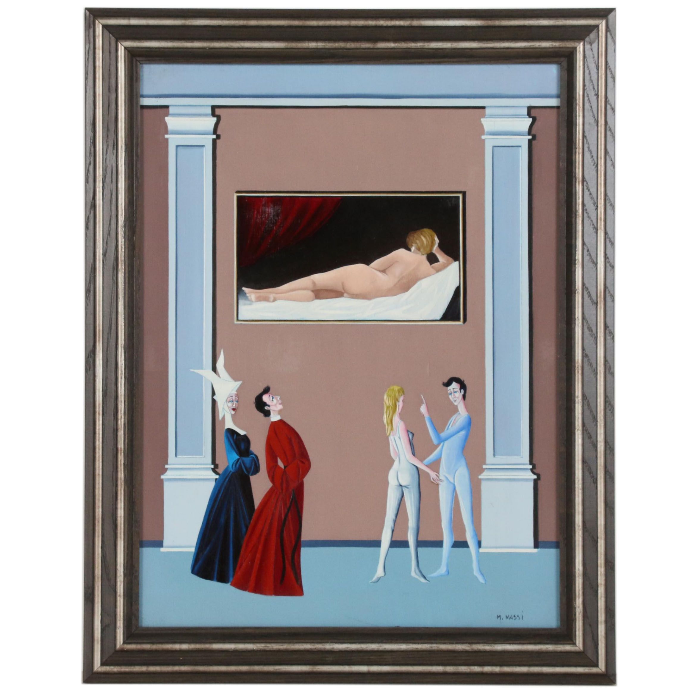 Maurizio Massi Oil Painting "La Strana Coppie"