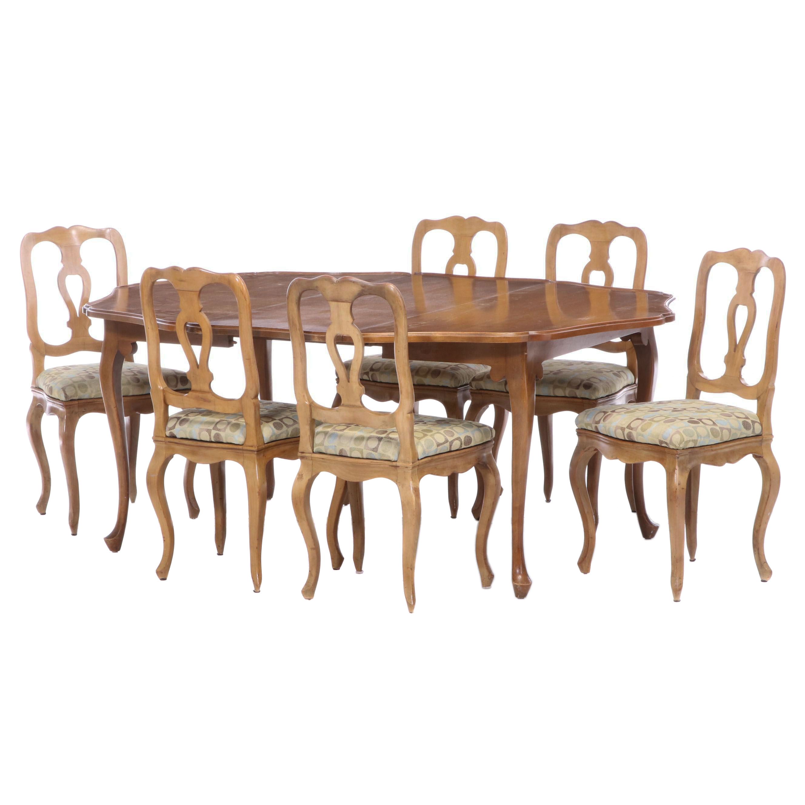 Cassard Chateau Original Fruitwood Dining Set, Mid to Late 20th Century