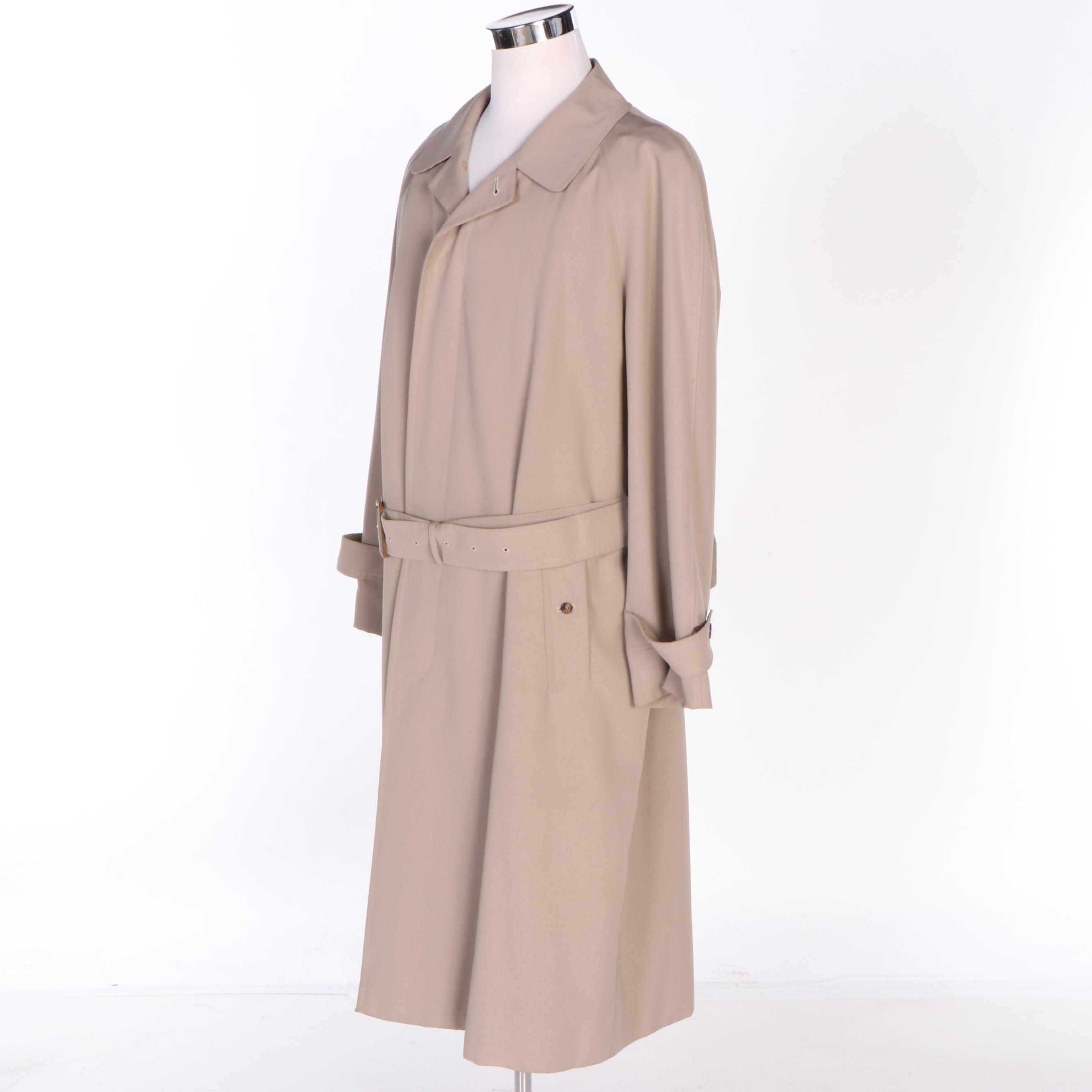 Men's Burberry Lawrence Gabardine Raincoat with Belt and Removable Wool Liner