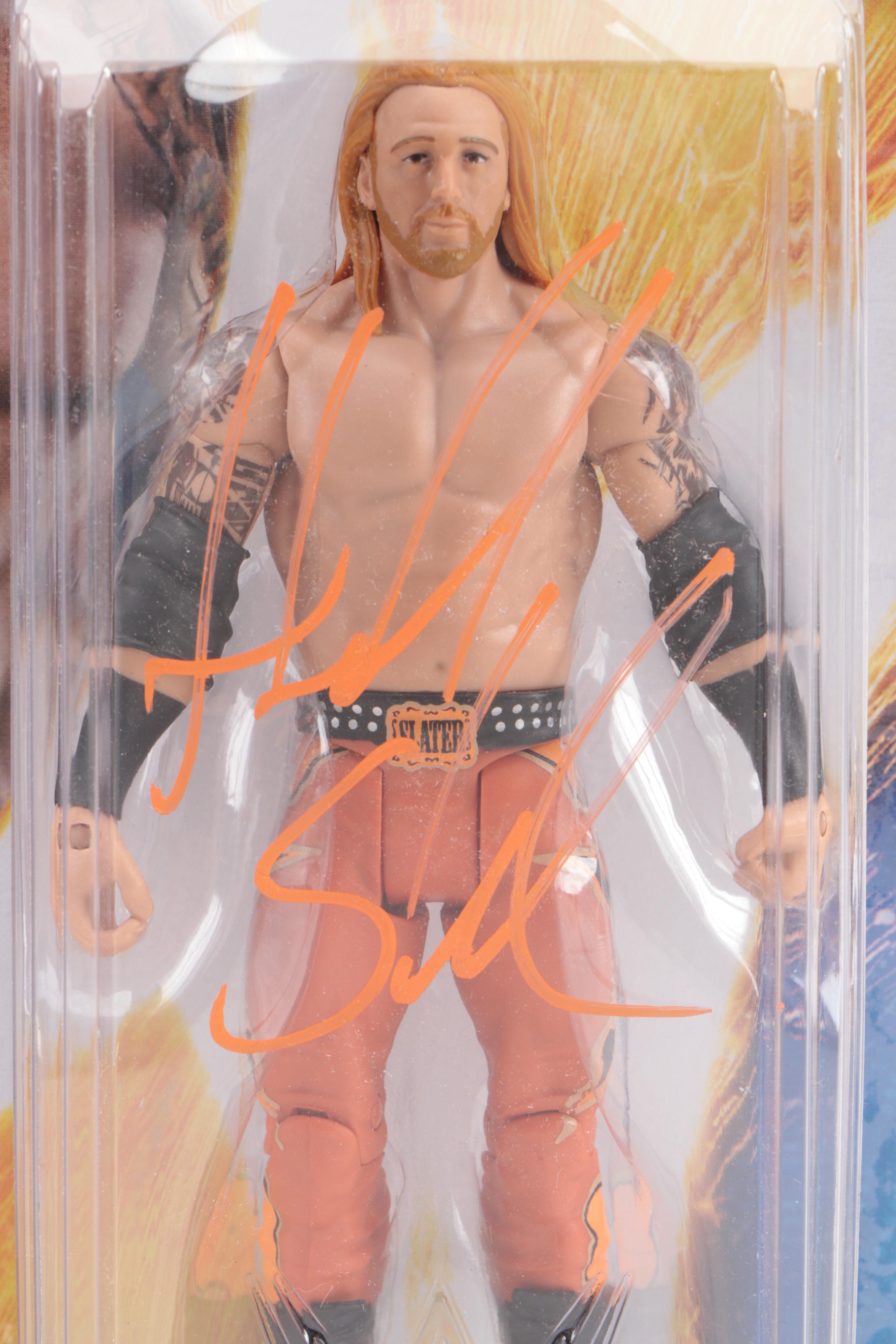Mattel Wrestling "Superstars" Action Figures with Ziggler and Slater Autographs