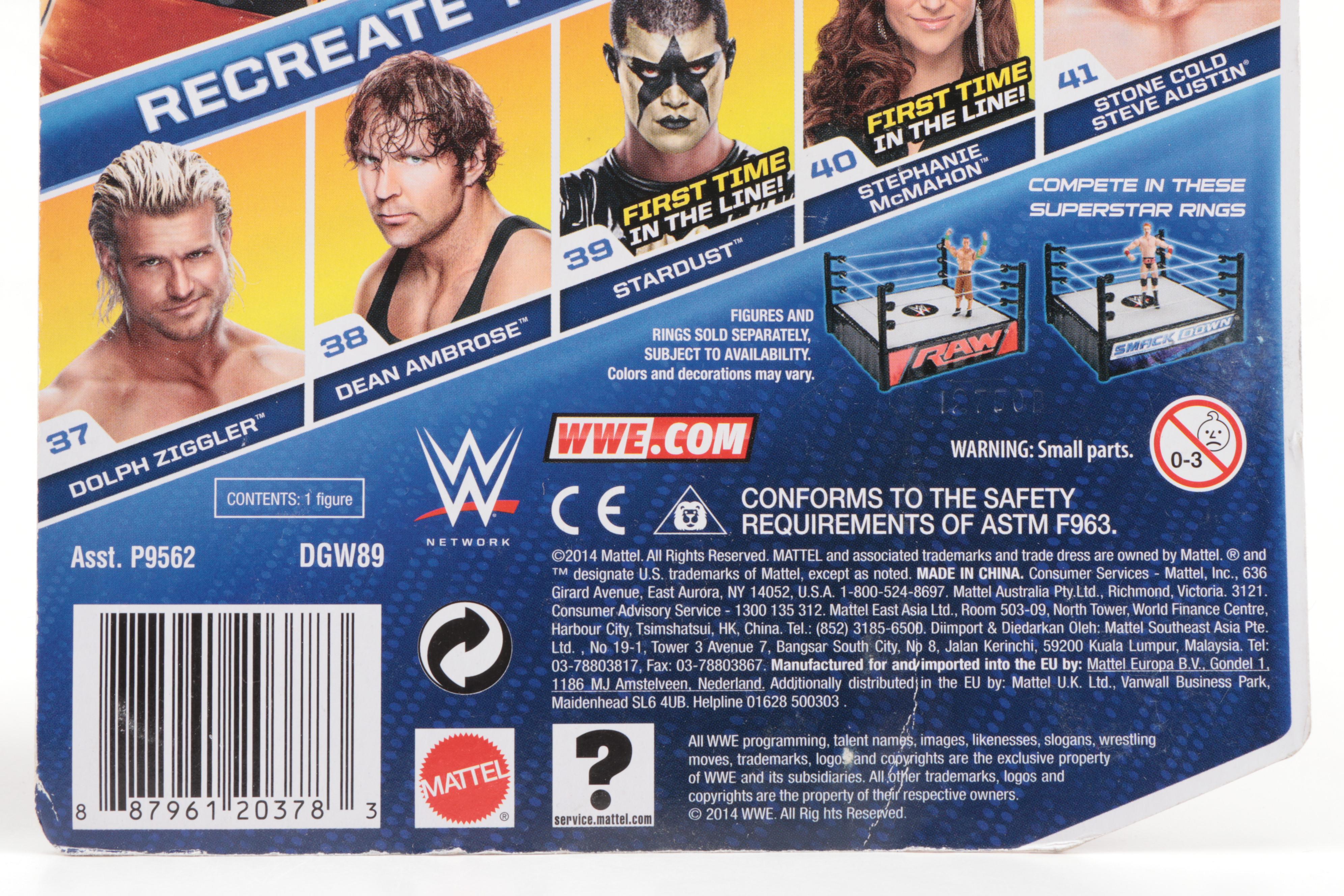 Mattel Wrestling "Superstars" Action Figures with Ziggler and Slater Autographs