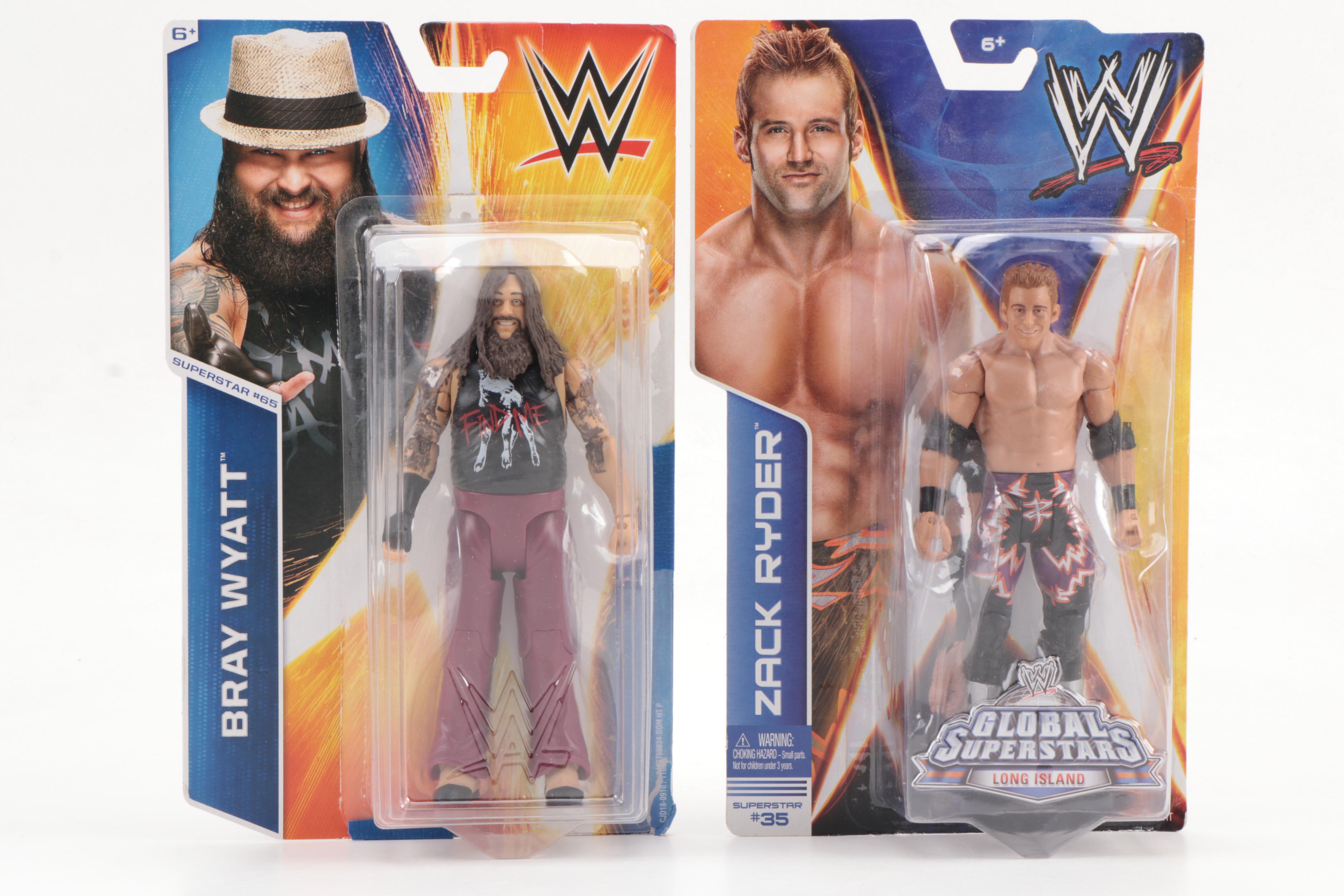 Mattel Wrestling "Superstars" Action Figures with Ziggler and Slater Autographs
