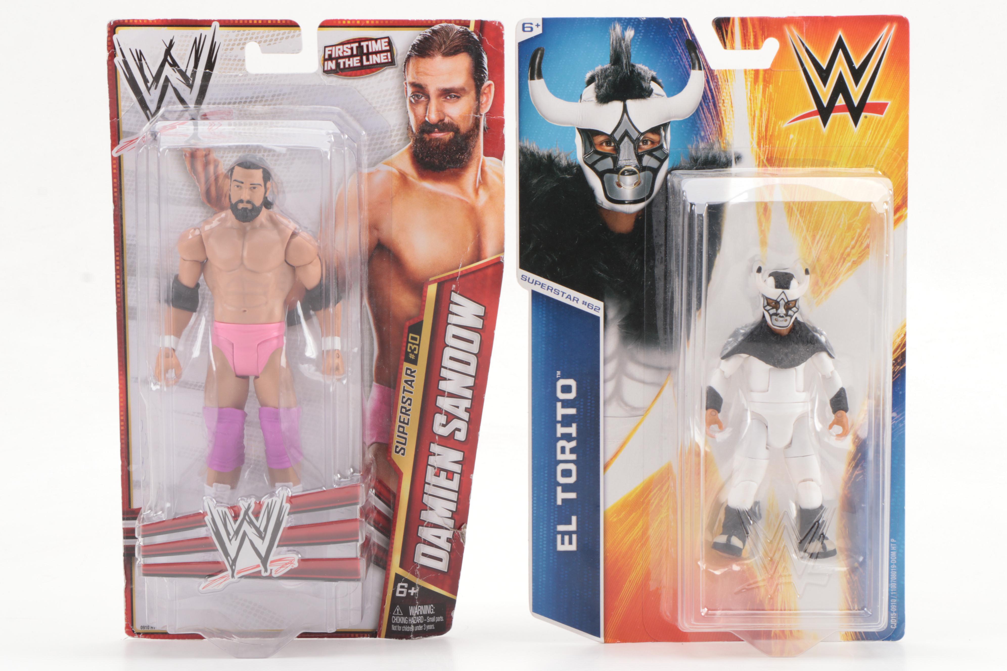 Mattel Wrestling "Superstars" Action Figures with Ziggler and Slater Autographs