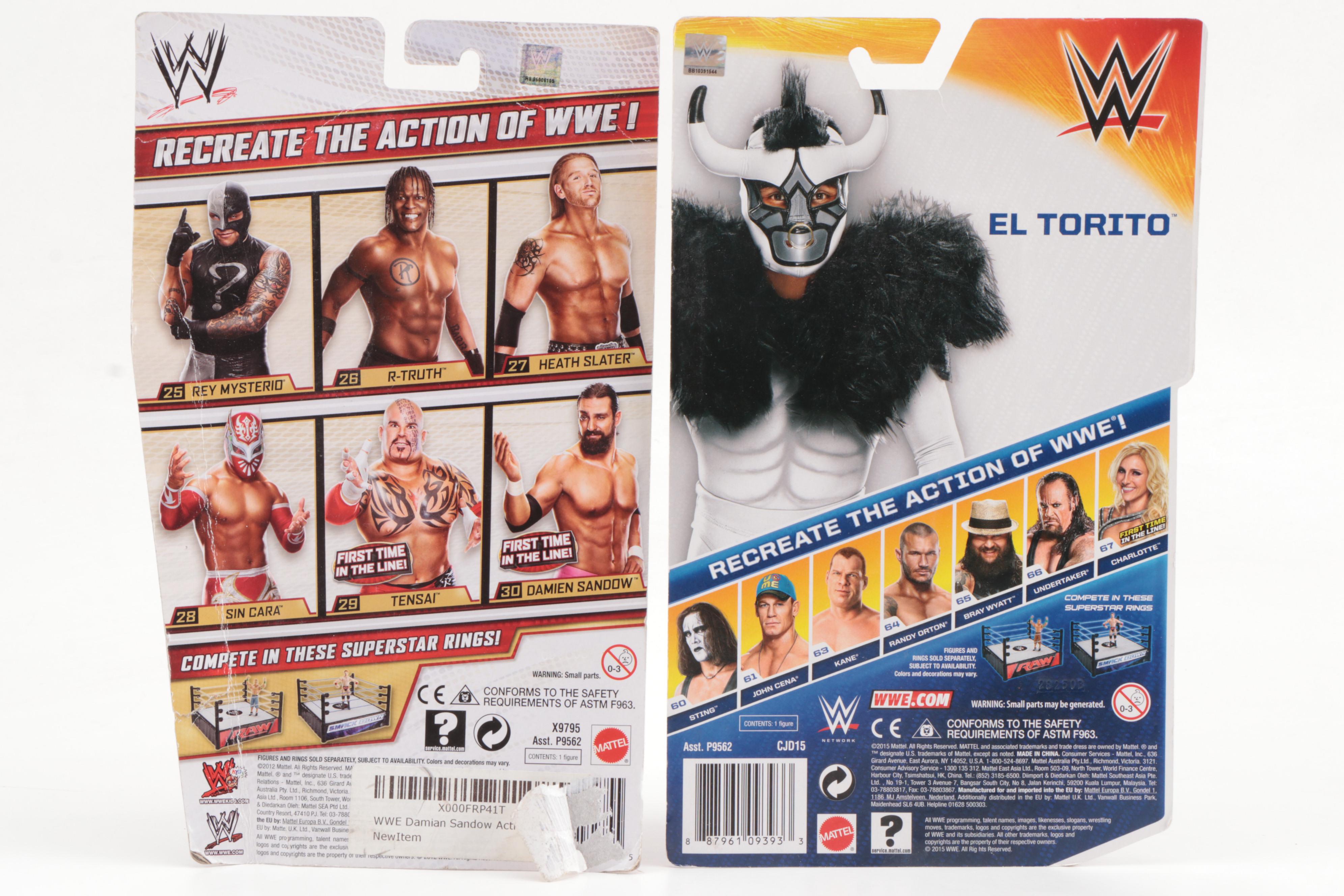 Mattel Wrestling "Superstars" Action Figures with Ziggler and Slater Autographs