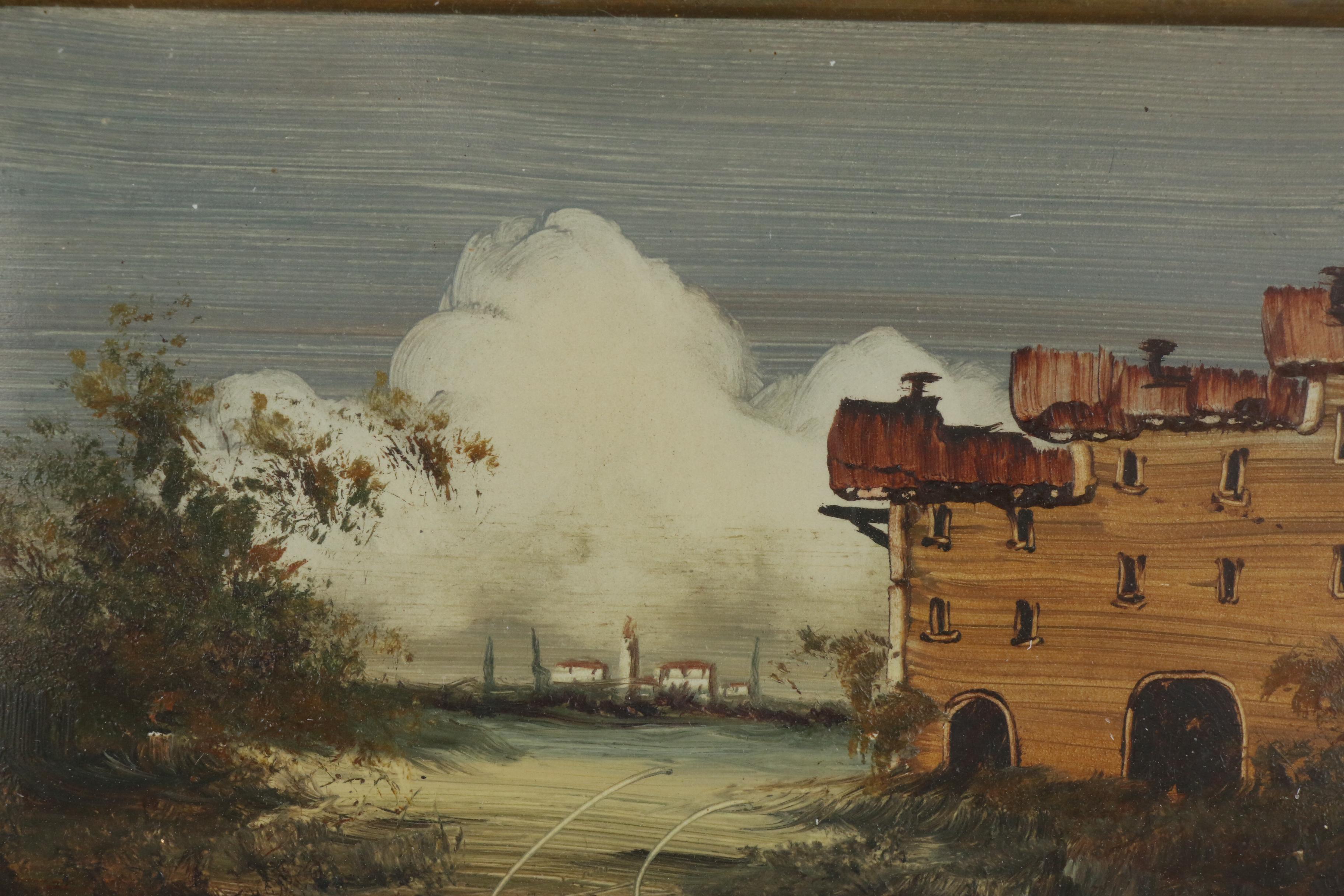 R. Comel Landscape Oil Painting