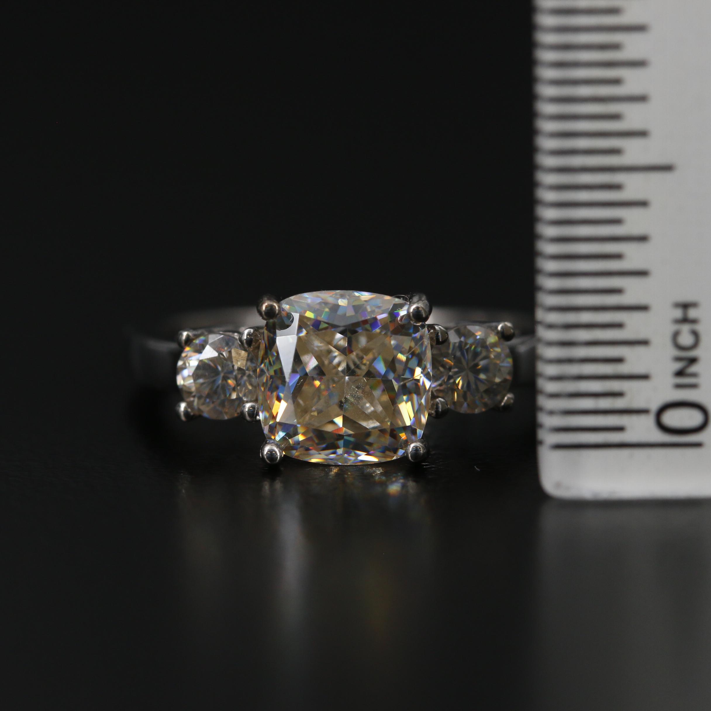 Sterling Silver Strontium Titanate Ring