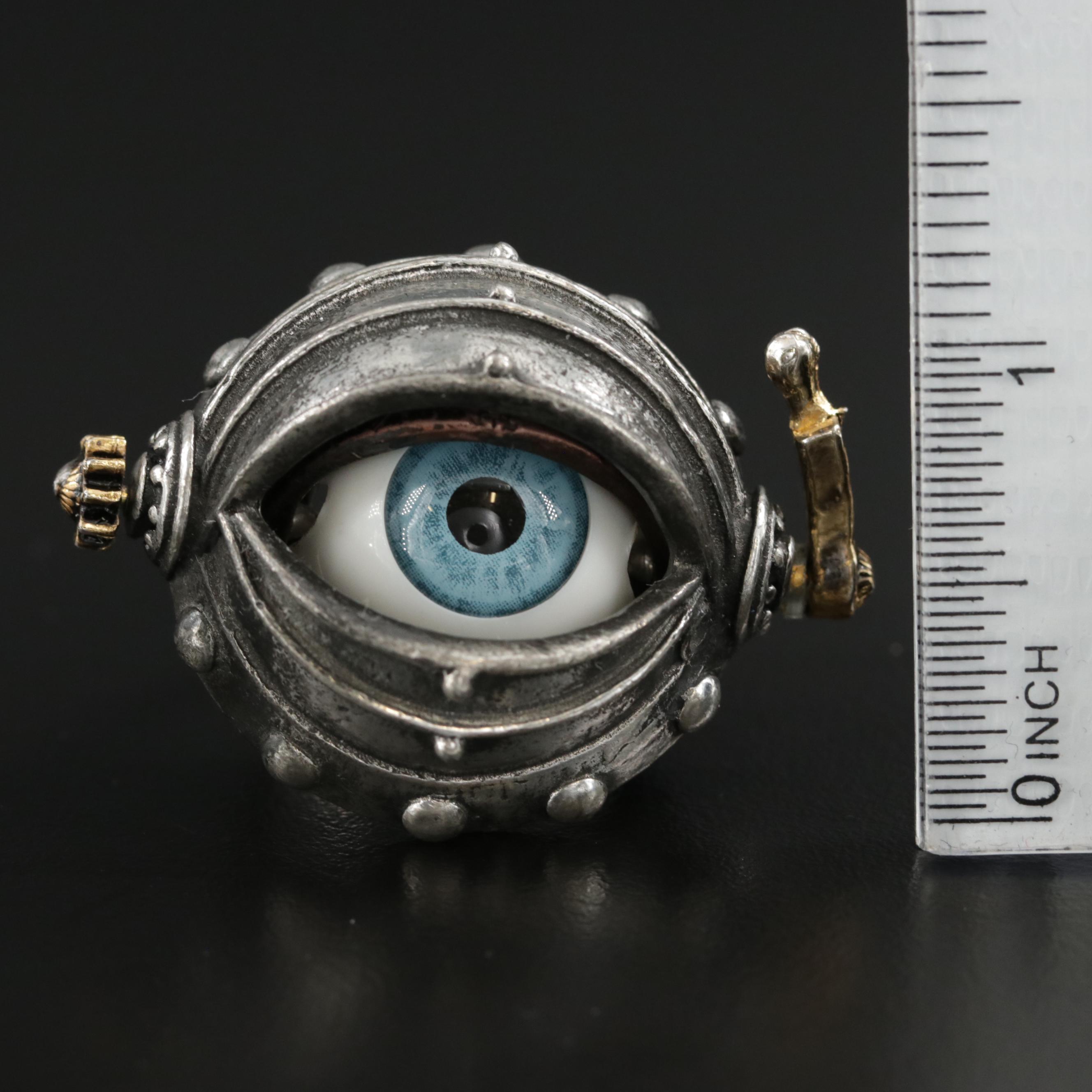 Alchemy Carta Steampunk Glass Eye Ring