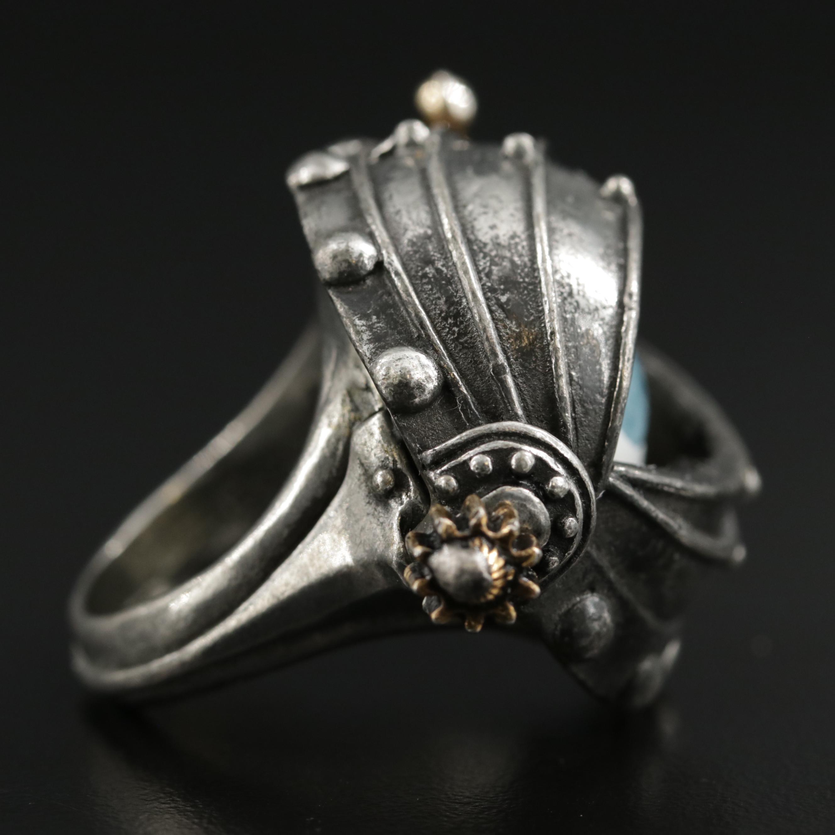 Alchemy Carta Steampunk Glass Eye Ring