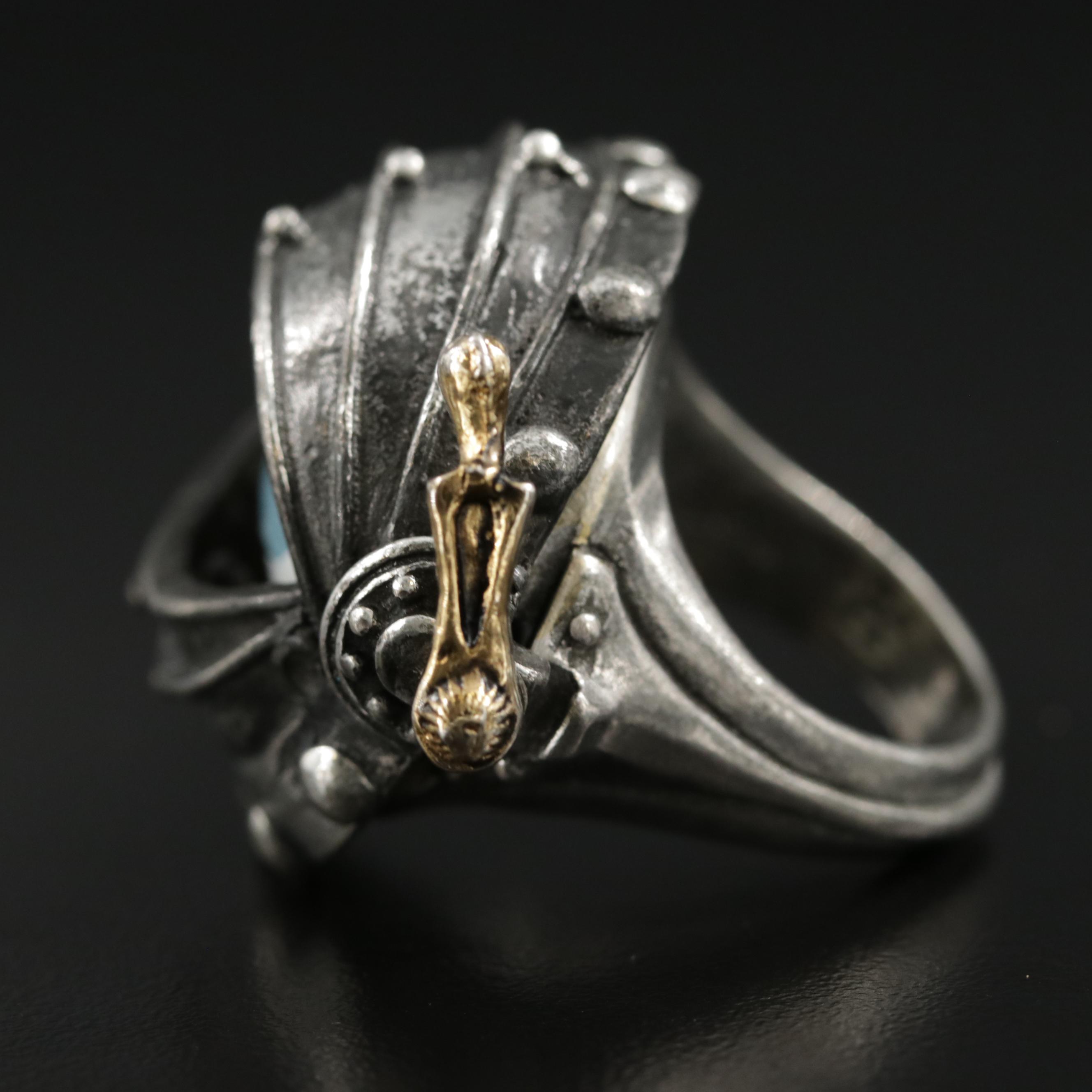 Alchemy Carta Steampunk Glass Eye Ring