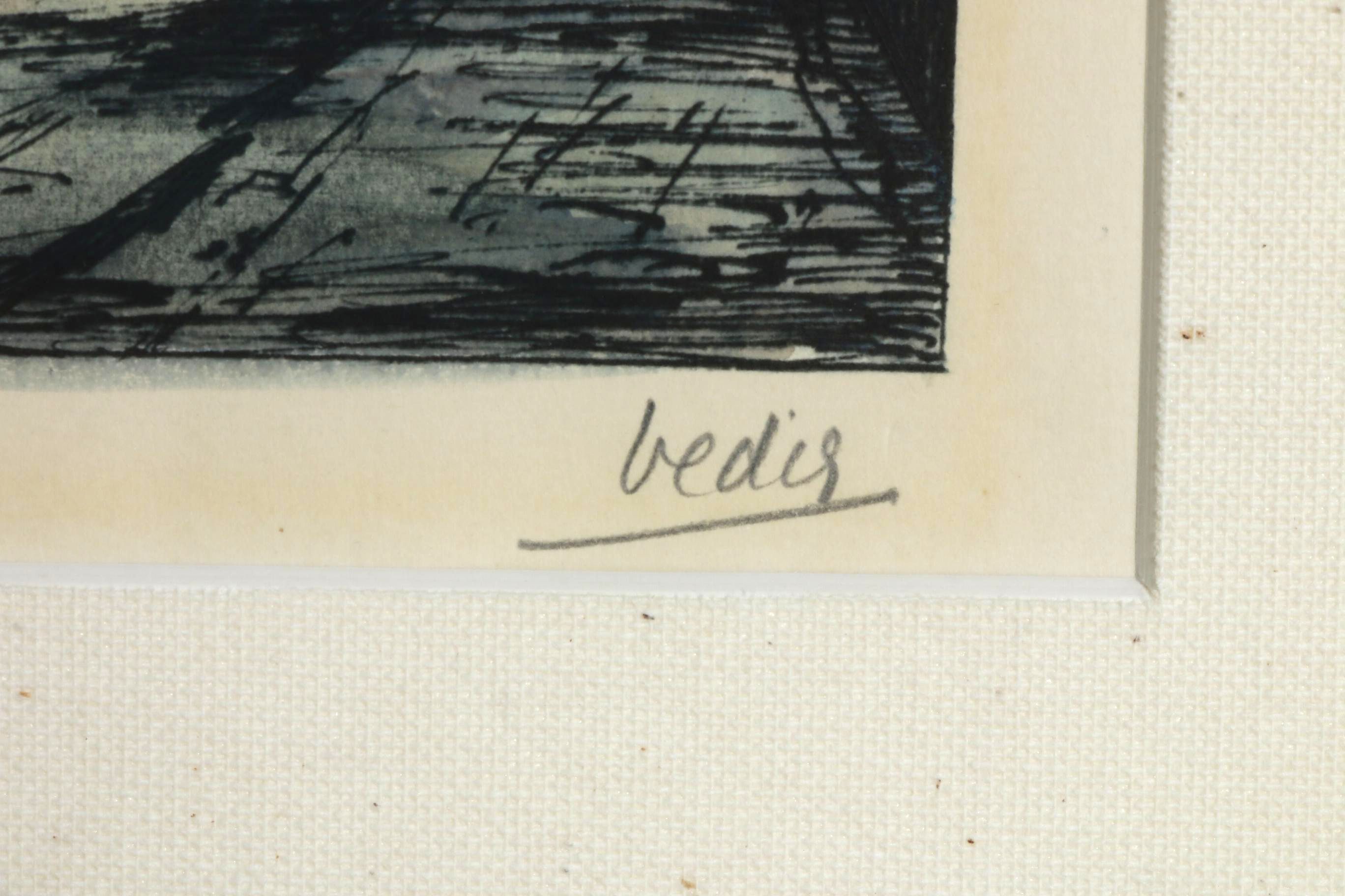 Eugene Veder Hand-Colored Etchings of Barbizon, France, Early 20th Century