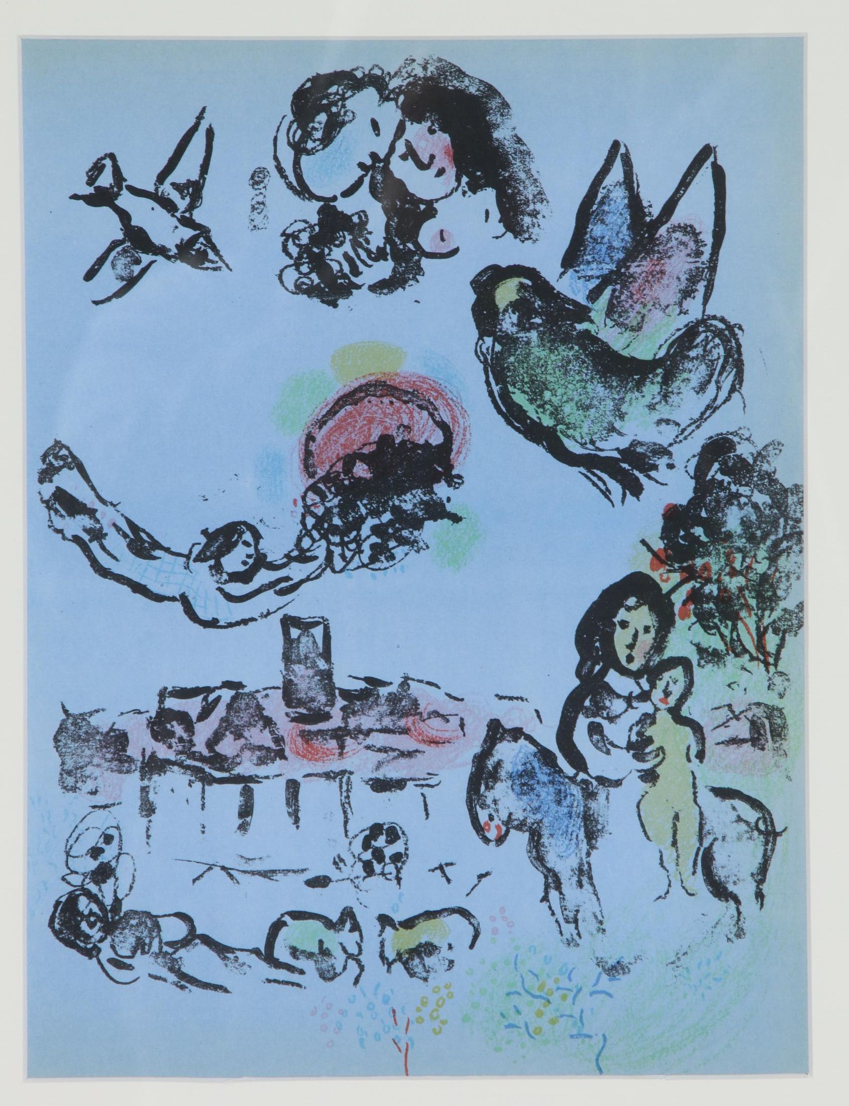 Marc Chagall Color Lithograph "Nocturne in Venice", 1963