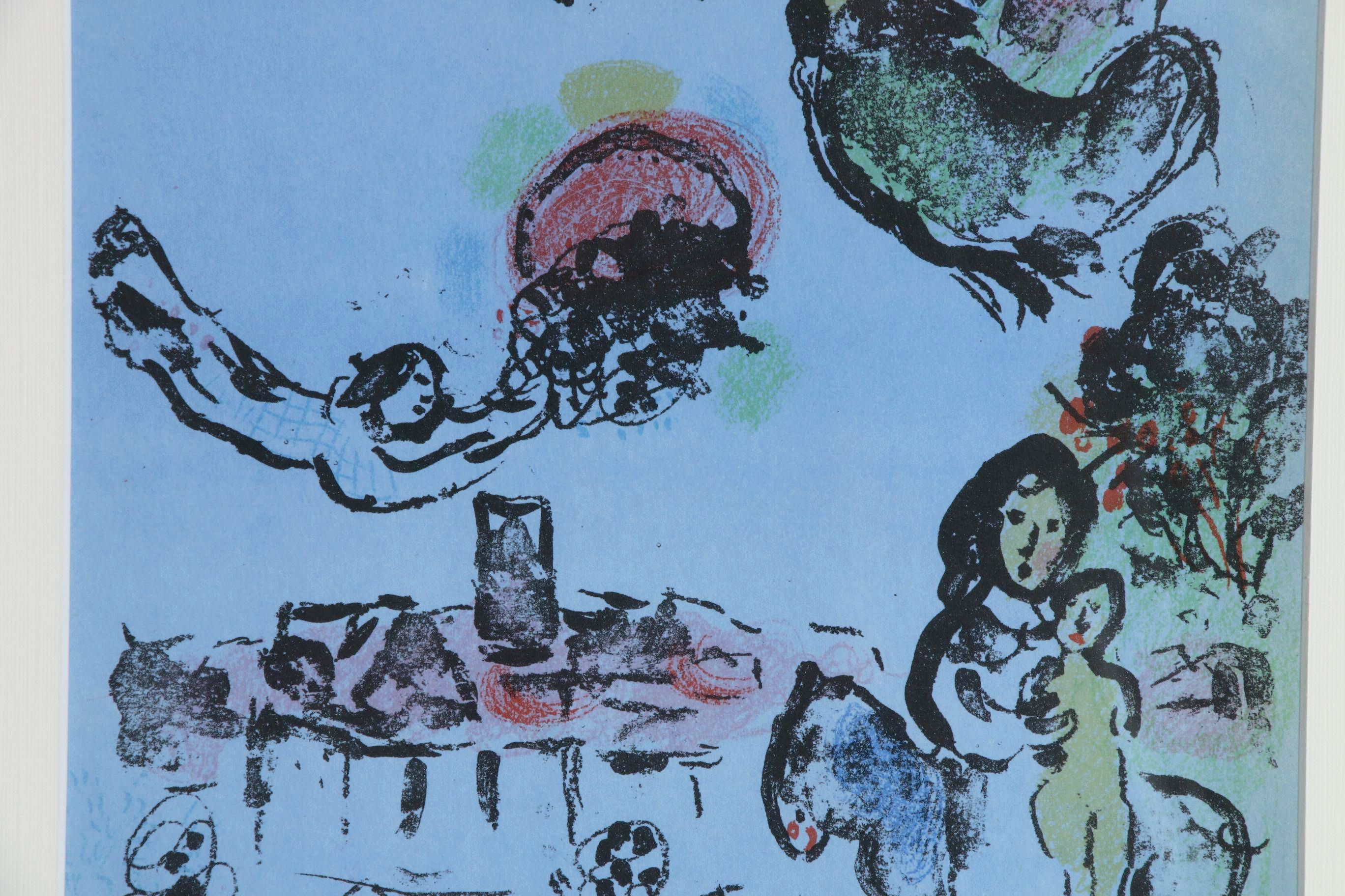 Marc Chagall Color Lithograph "Nocturne in Venice", 1963