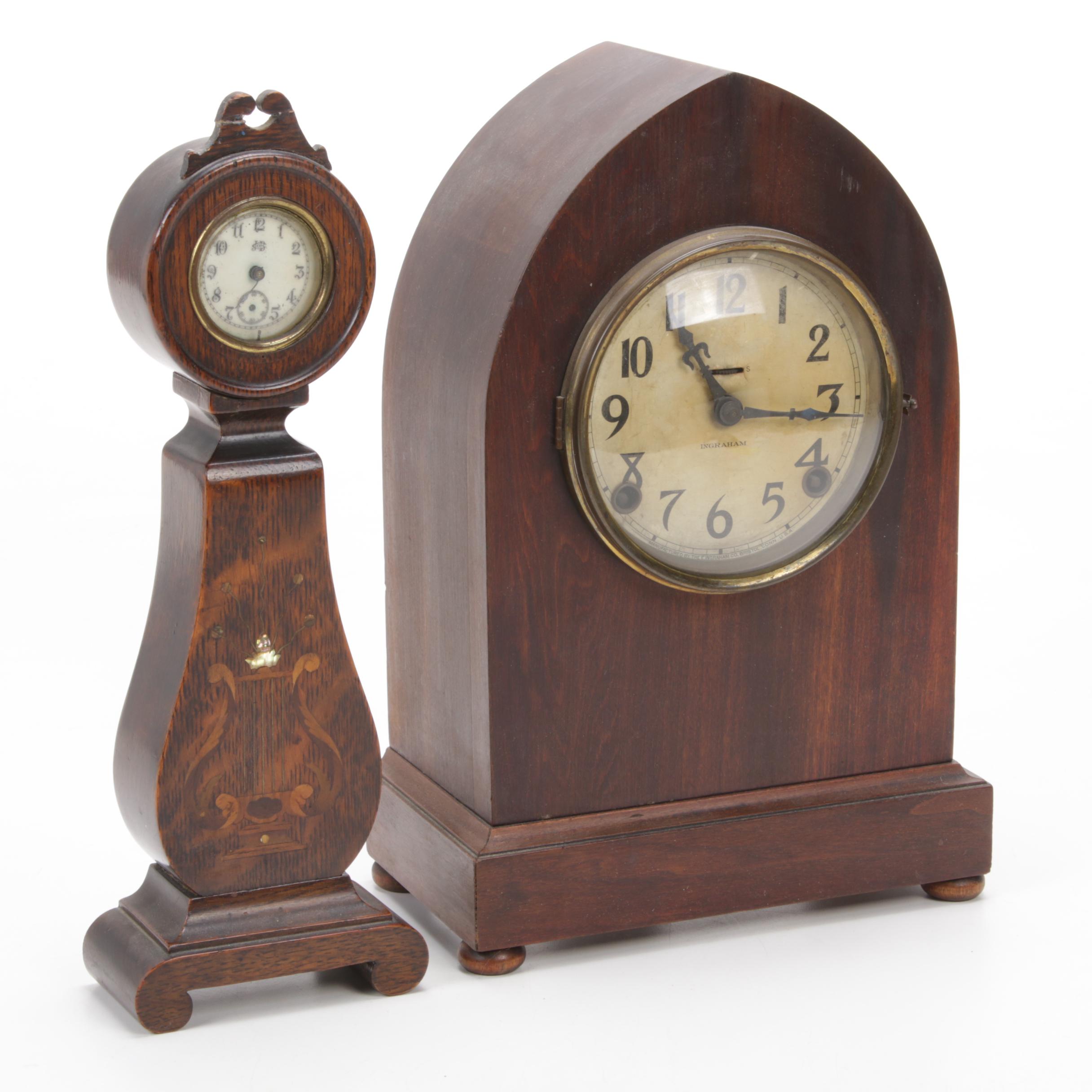 Jennings Brothers and Ingraham Desk and Mantle Clocks