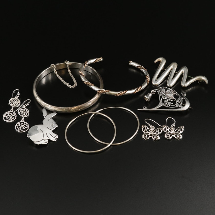 Vintage Sterling Silver Jewelry Selection