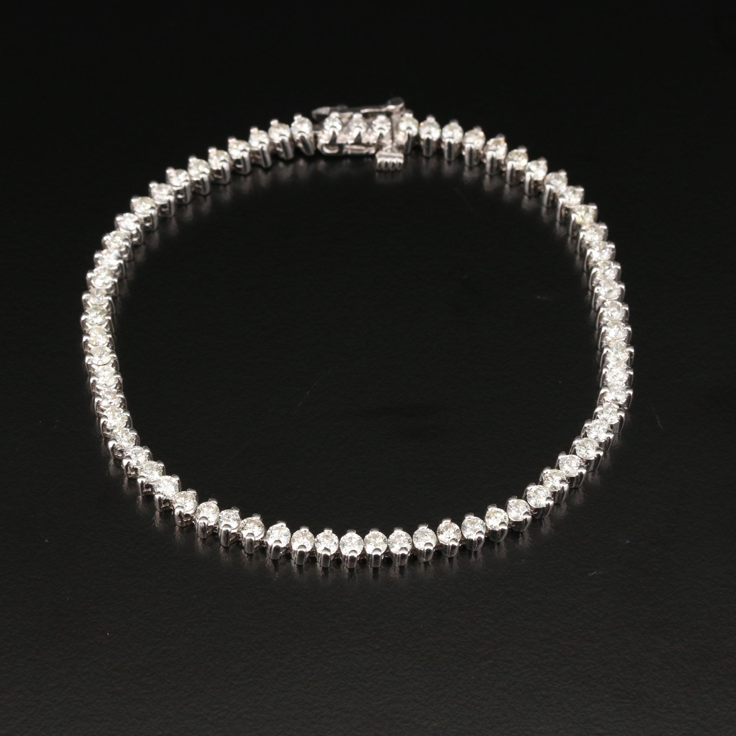 14K Gold 3.19 CTW Diamond Bracelet