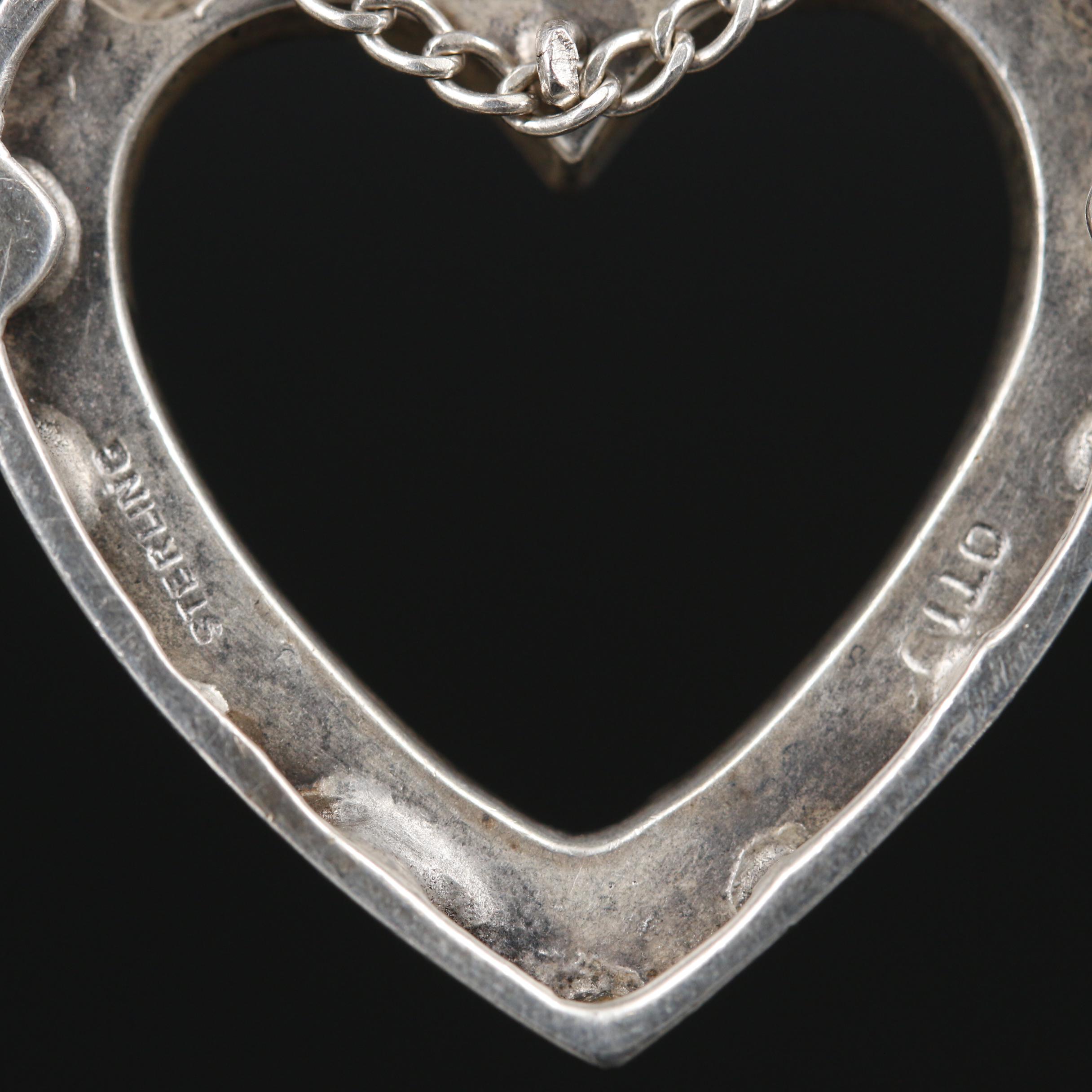 Collection of Sterling Necklaces with Dolphin and Four Leaf Clover Pendant