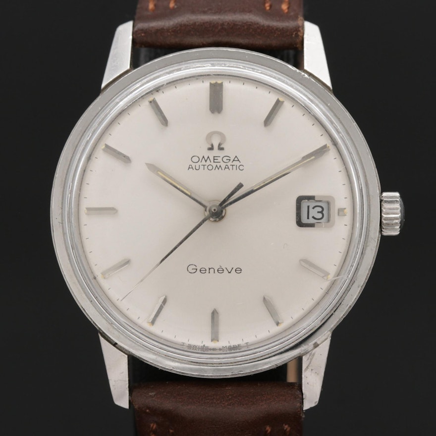 1968 Omega Genève Stainless Steel Automatic Wristwatch