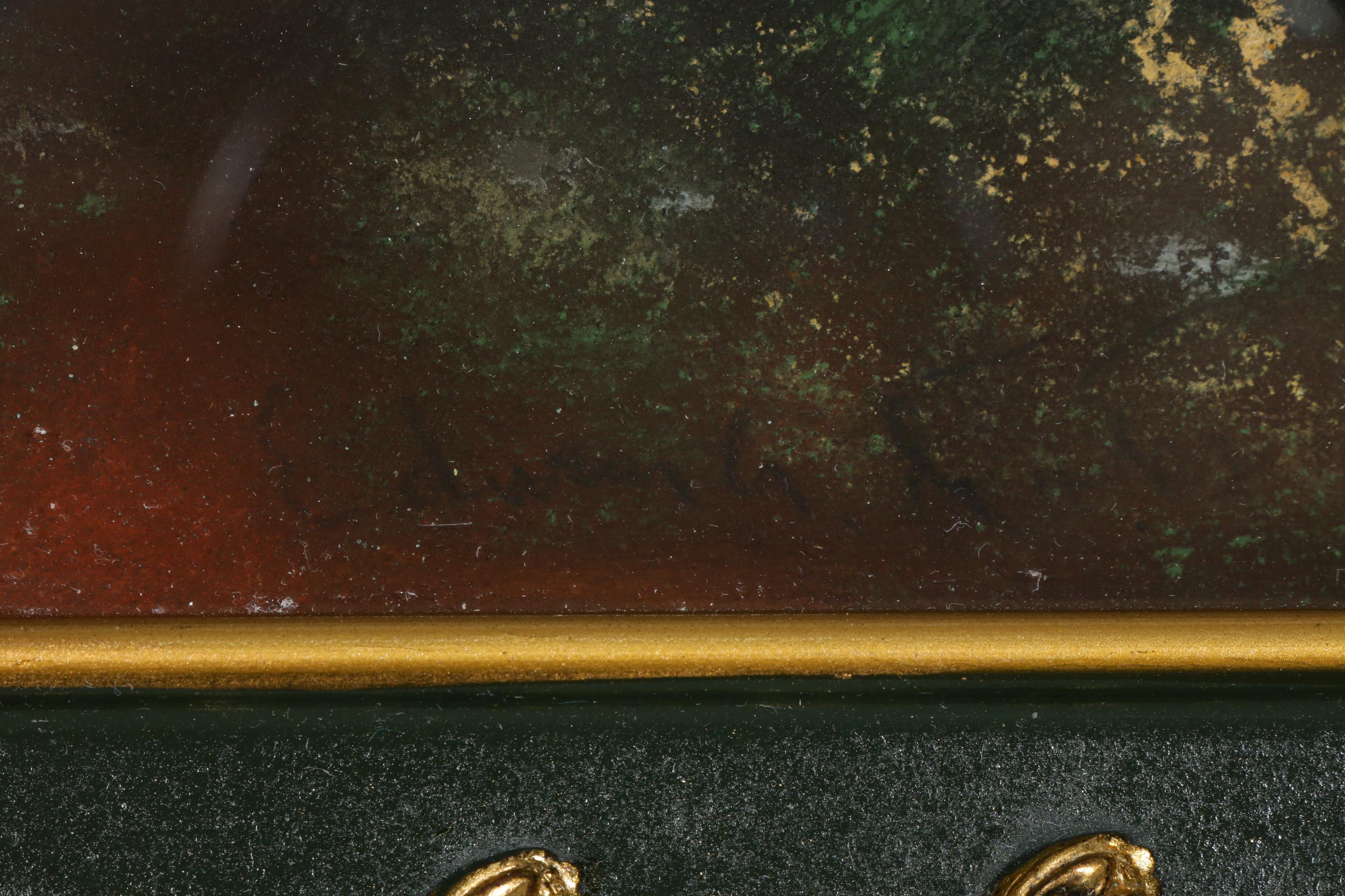 River Scene Pastel Drawing