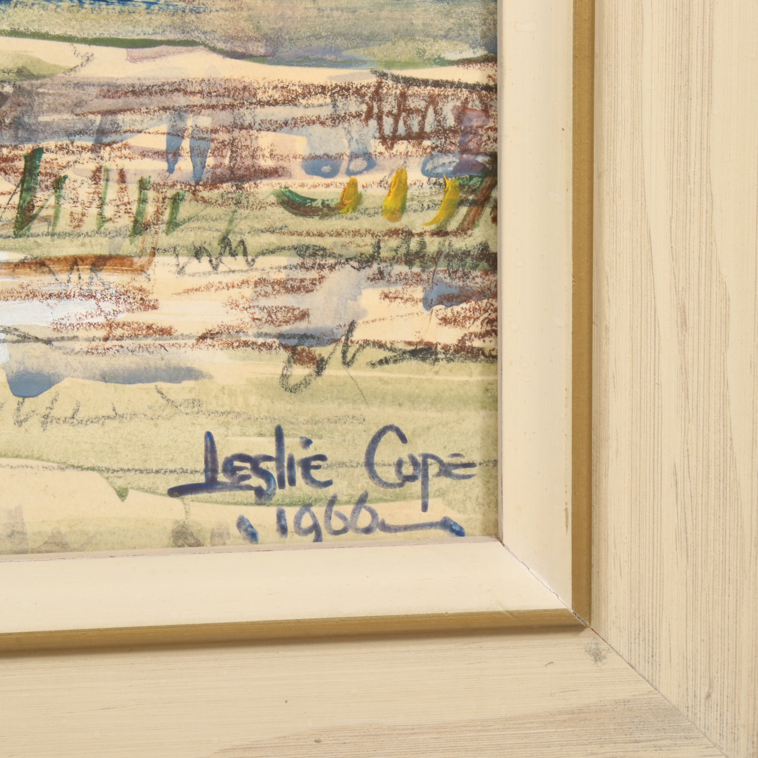 Leslie Cope Landscape Oil Painting, 1966