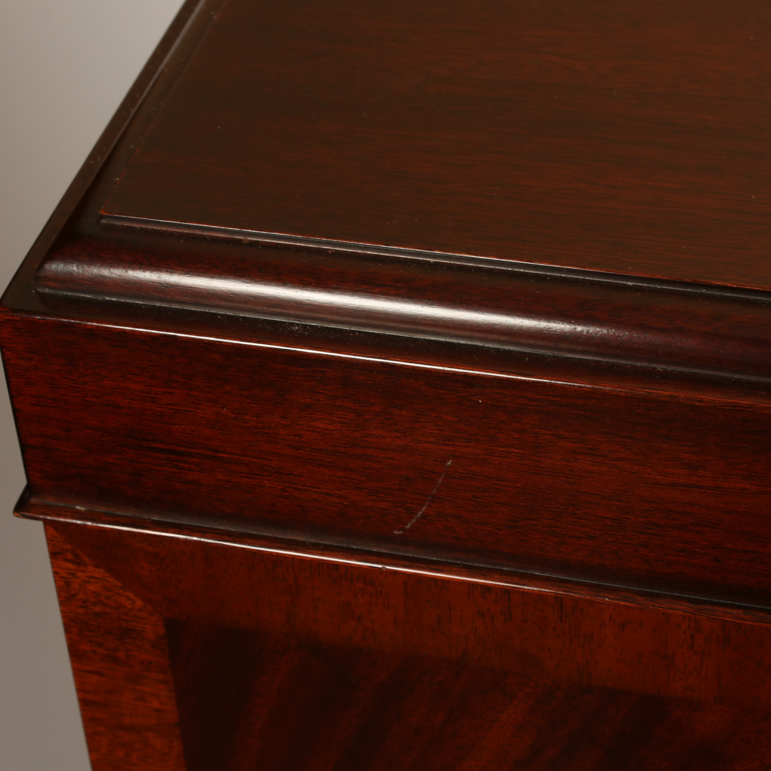 Henkel-Harris Federal Style Inlaid Mahogany Standing Silver Chest
