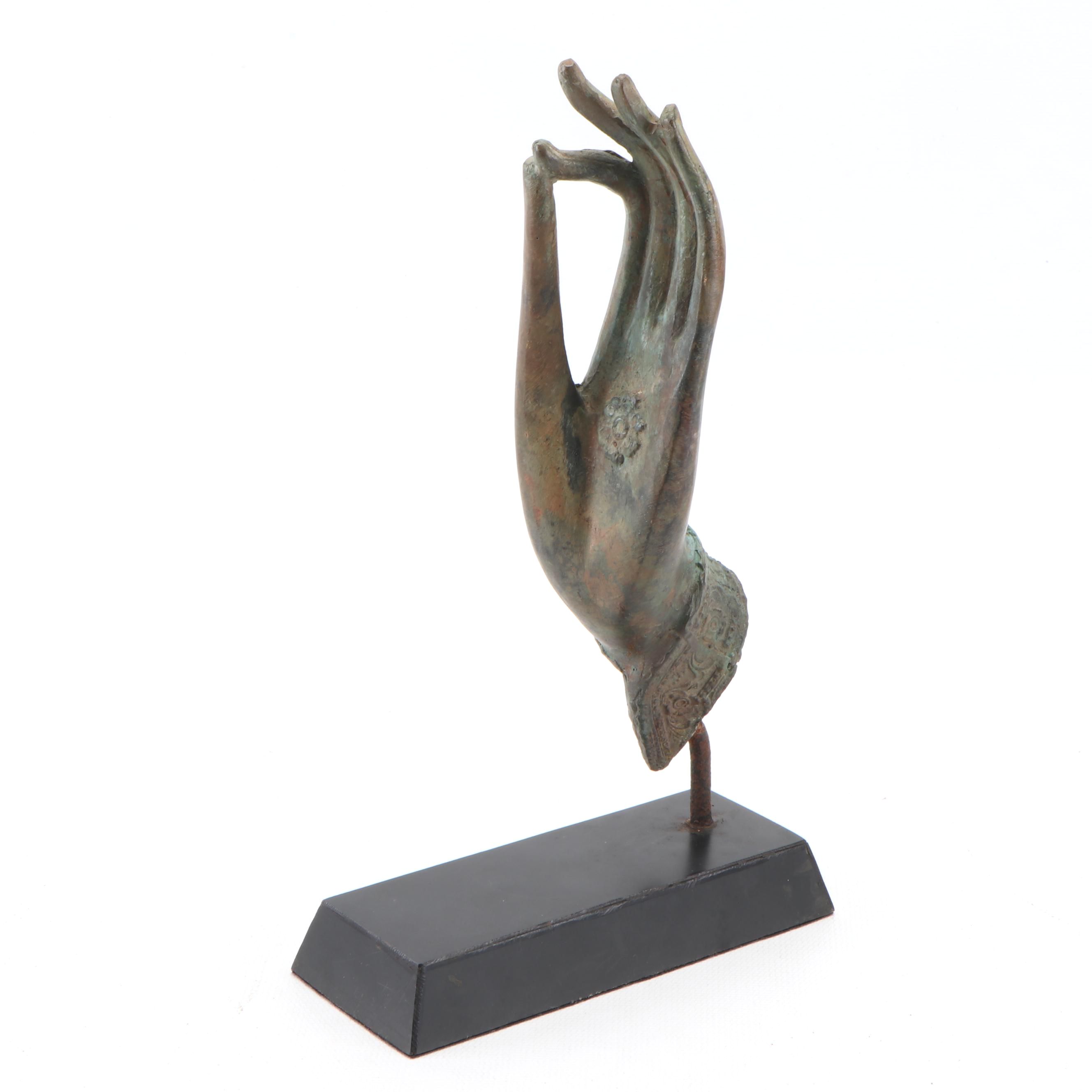Thai Bronze Hand of Buddha in Vitarka Mudra