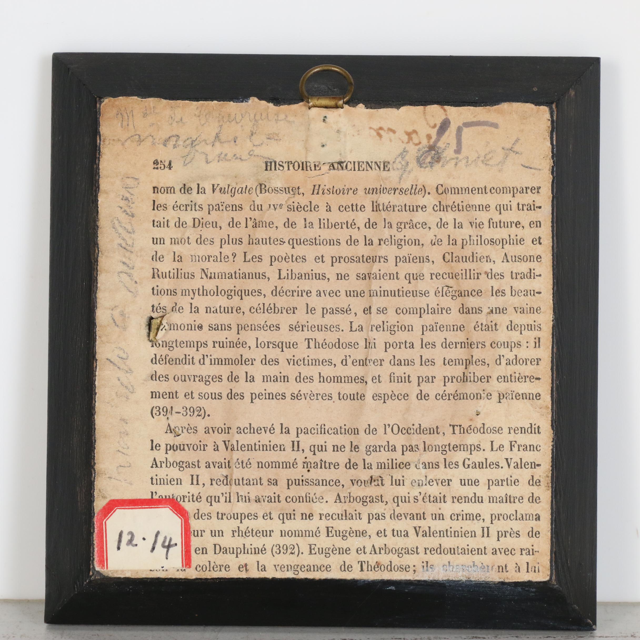 Gamet French School Hand-Painted Miniature Portrait on Resin, Early 20th Century